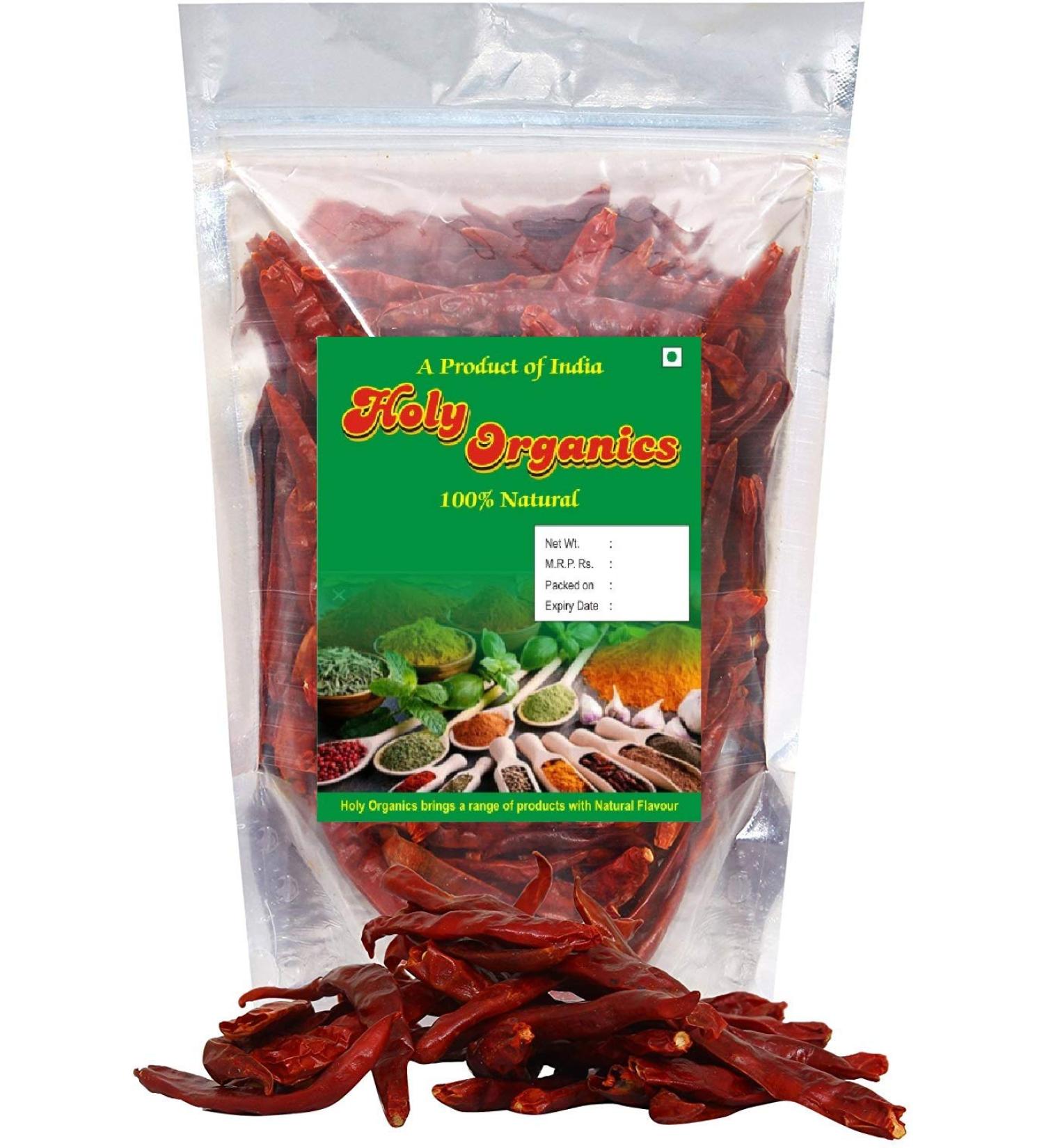 Earth Best 100% Natural Chilli Red Whole Premium Quality (Lal Mirch Sabut) Grade- Big Size 250 g - Buy Online on GoSupps.com