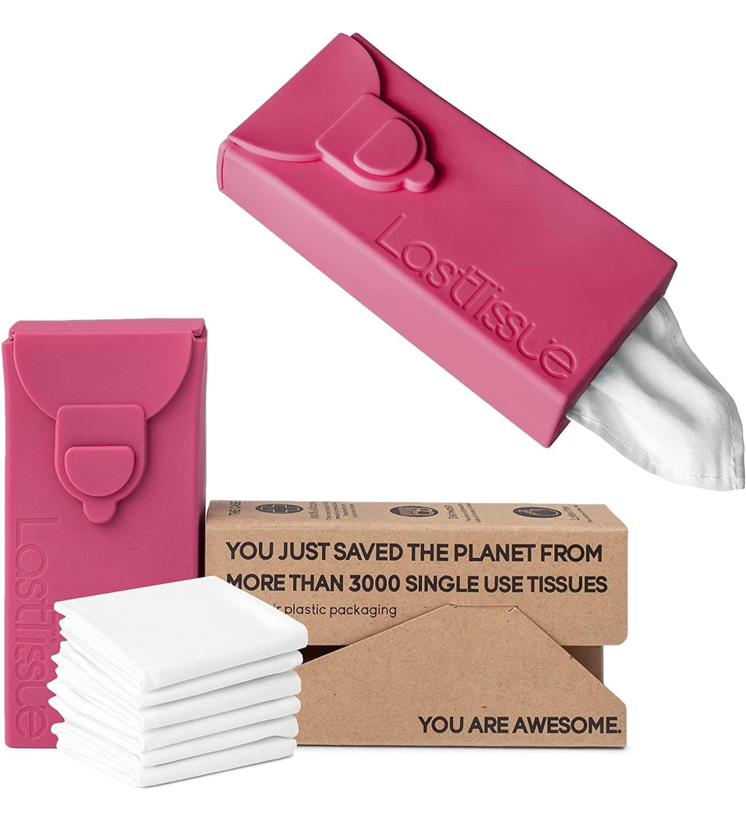 Buy LastTissue Red - Eco-Friendly Reusable Organic Cotton Tissue Box | Sustainable Tissues for International Shipping - Buy Online on GoSupps.com