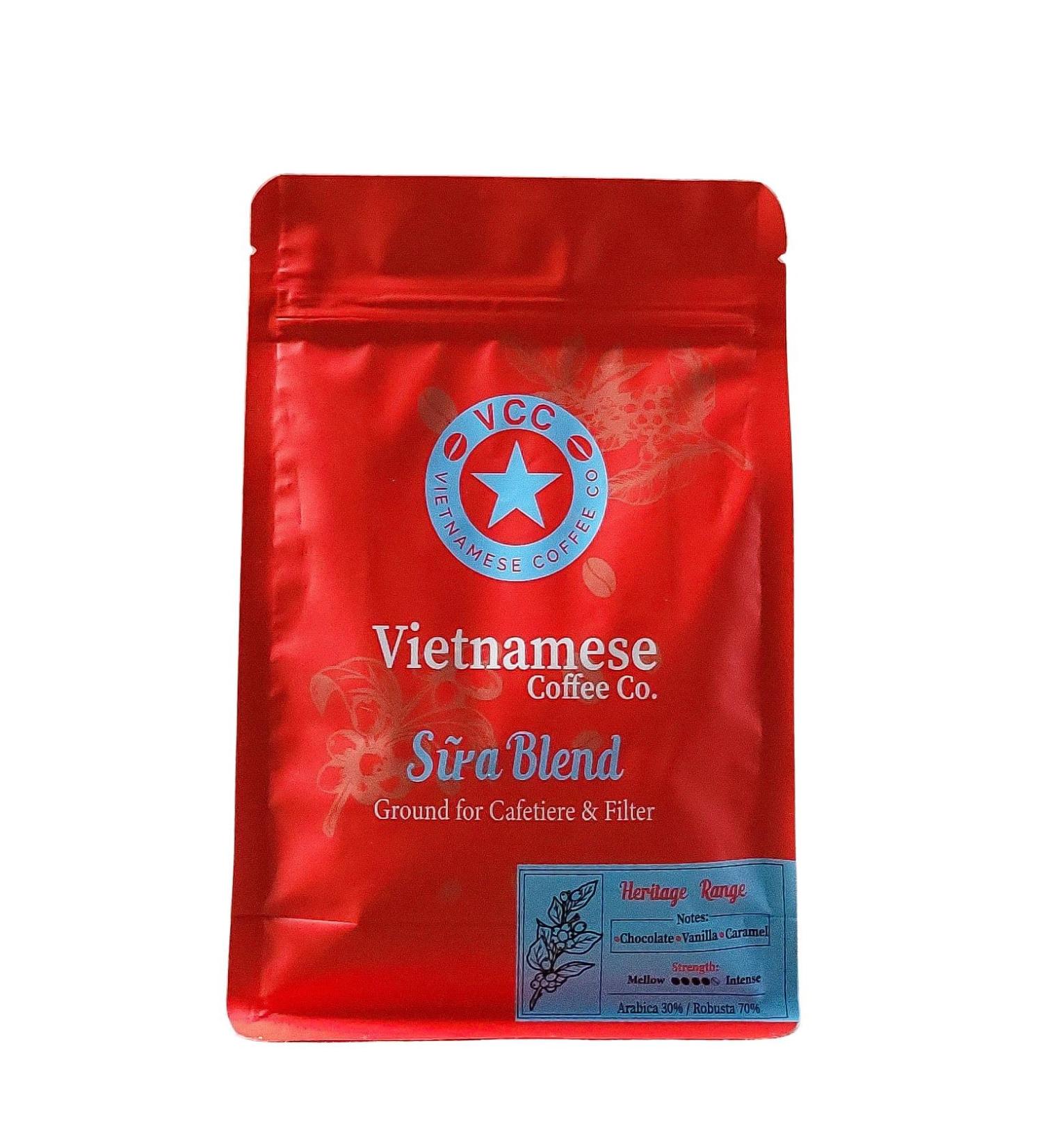 Vietnamese Coffee Co - "Sua Blend" (Chocolate Vanilla Caramel) - 220g Ground Coffee - Buy Online on GoSupps.com