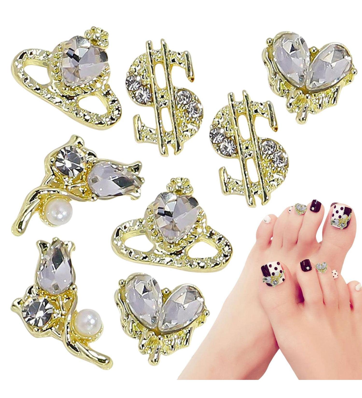 Nail Butterflies - Gemstones for Nails | Crystals Large Rhinestones Bow for Nail Art Beauty Design Decoration Craft Jewelry DIY Canian - Buy Online on GoSupps.com