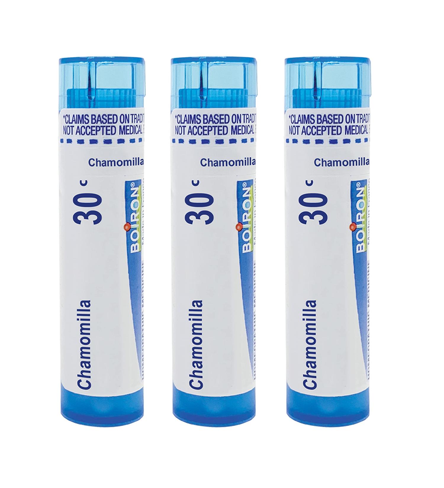 Boiron Chamomilla 30c for Irritability & Restlessness - Pack of 3 (240 Pellets) - Buy Online on GoSupps.com