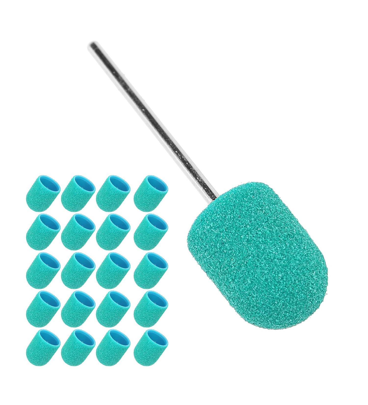 High Strength Grinding Head for Nail Polishing - 0.4 x 0.6 inch Sandpaper Drill Attachment for Home Use (Green) - Buy Online on GoSupps.com