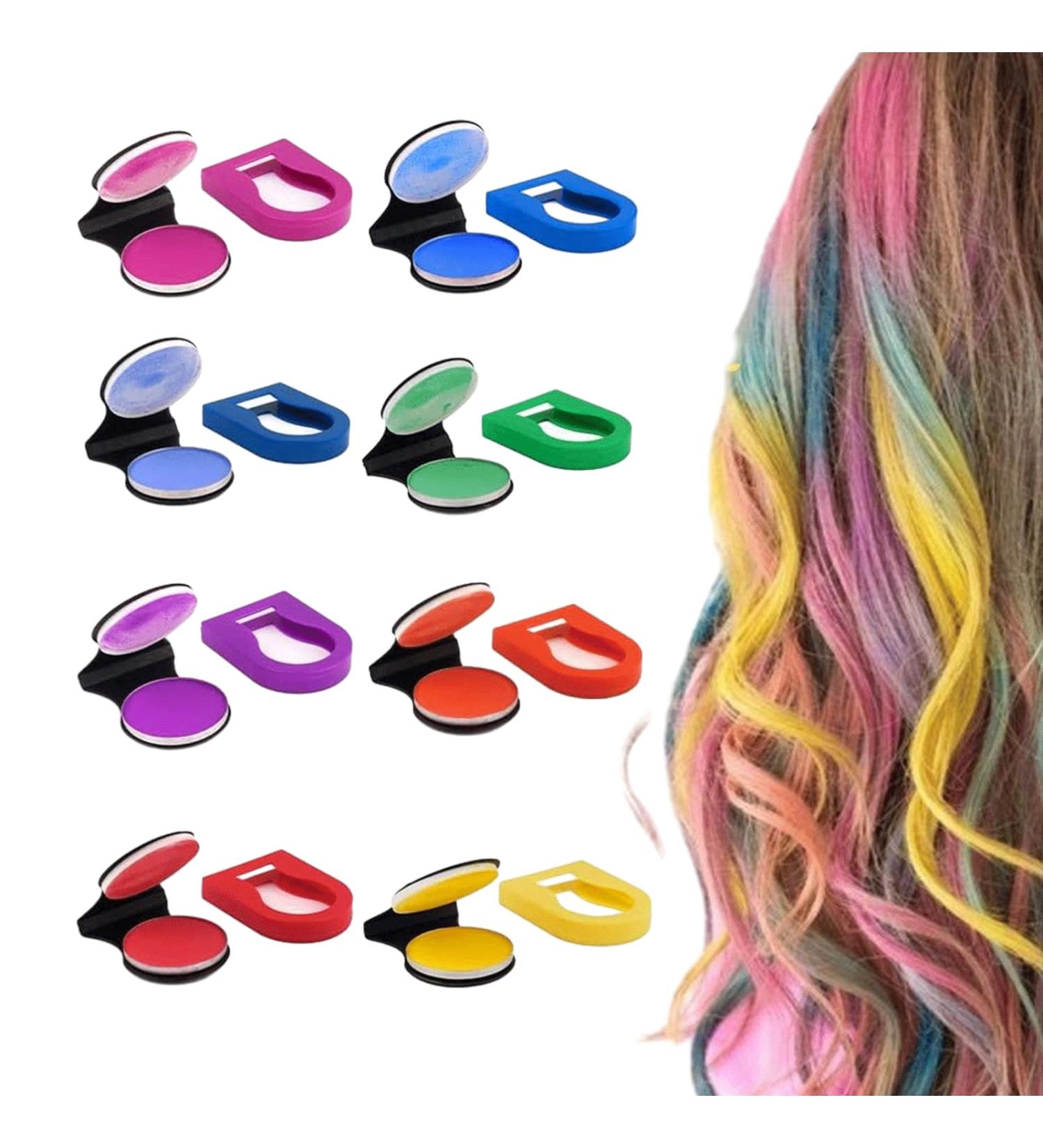 8Pcs Portable Hair Chalks for Girls Temporary Hair Dye for Halloween Easter School Events Role Playing Parties Birthday Parties Displaying Unique Temporary Hair Colors - Buy Online on GoSupps.com