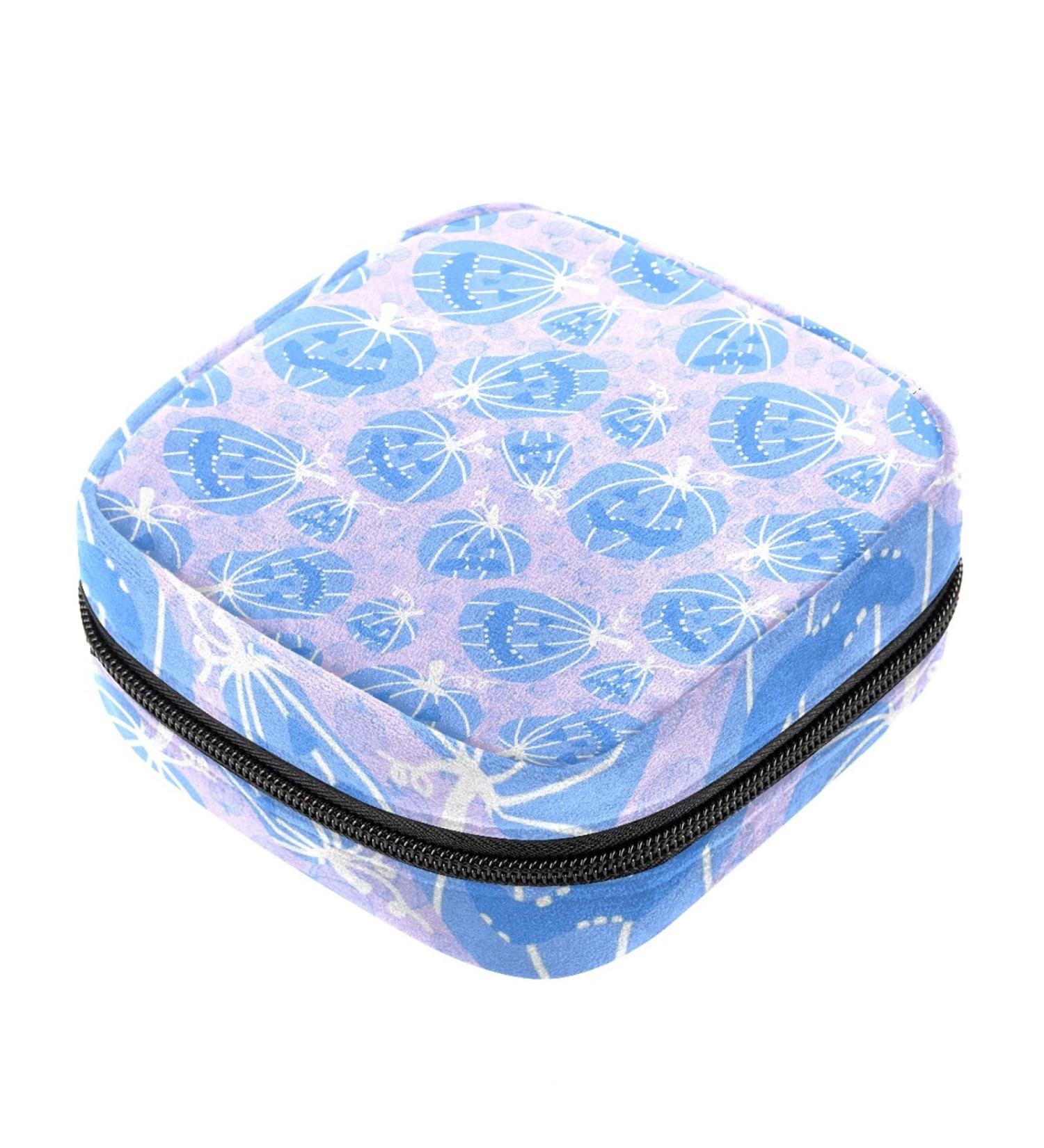 DIY Halloween Pumpkin Menstrual Cup Pouch & Sanitary Napkin Organizer - Large Capacity Travel Bag for Girls - Color 1 - Buy Online on GoSupps.com