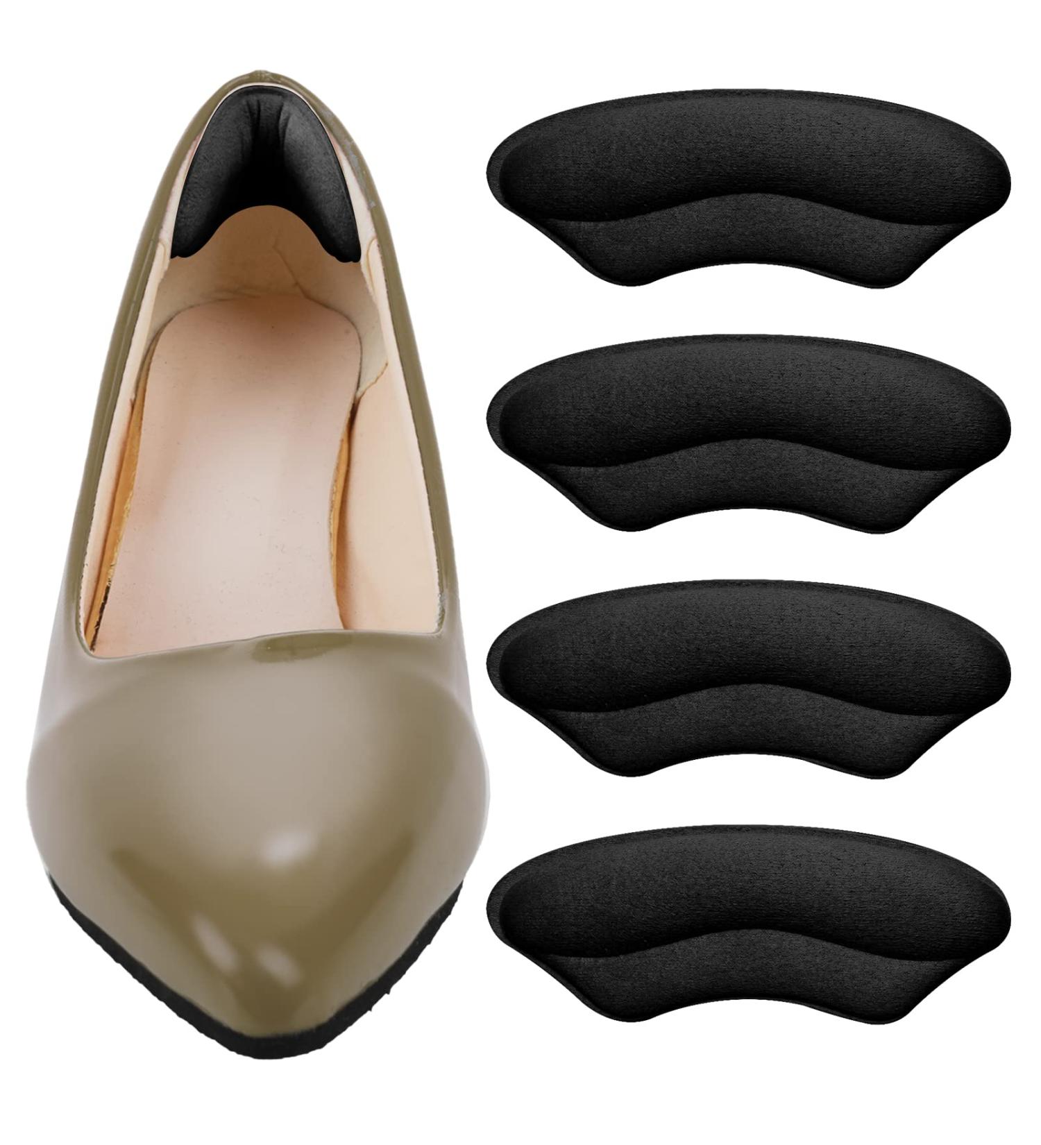 Molain Heel Cushion Inserts - Bladder Prevention Pillows for Large Shoes | 2 Pairs of Suede High Insole Pads for Men & Women - Black - Buy Online on GoSupps.com