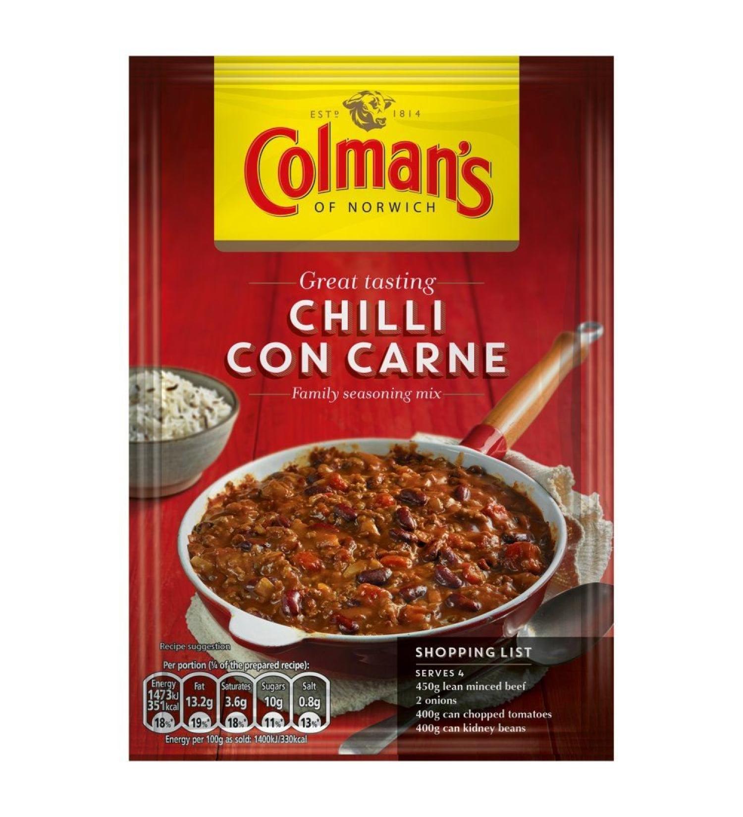 Colman's Colman's - Chili con carne mix - pack of 2 x 50g sachets
