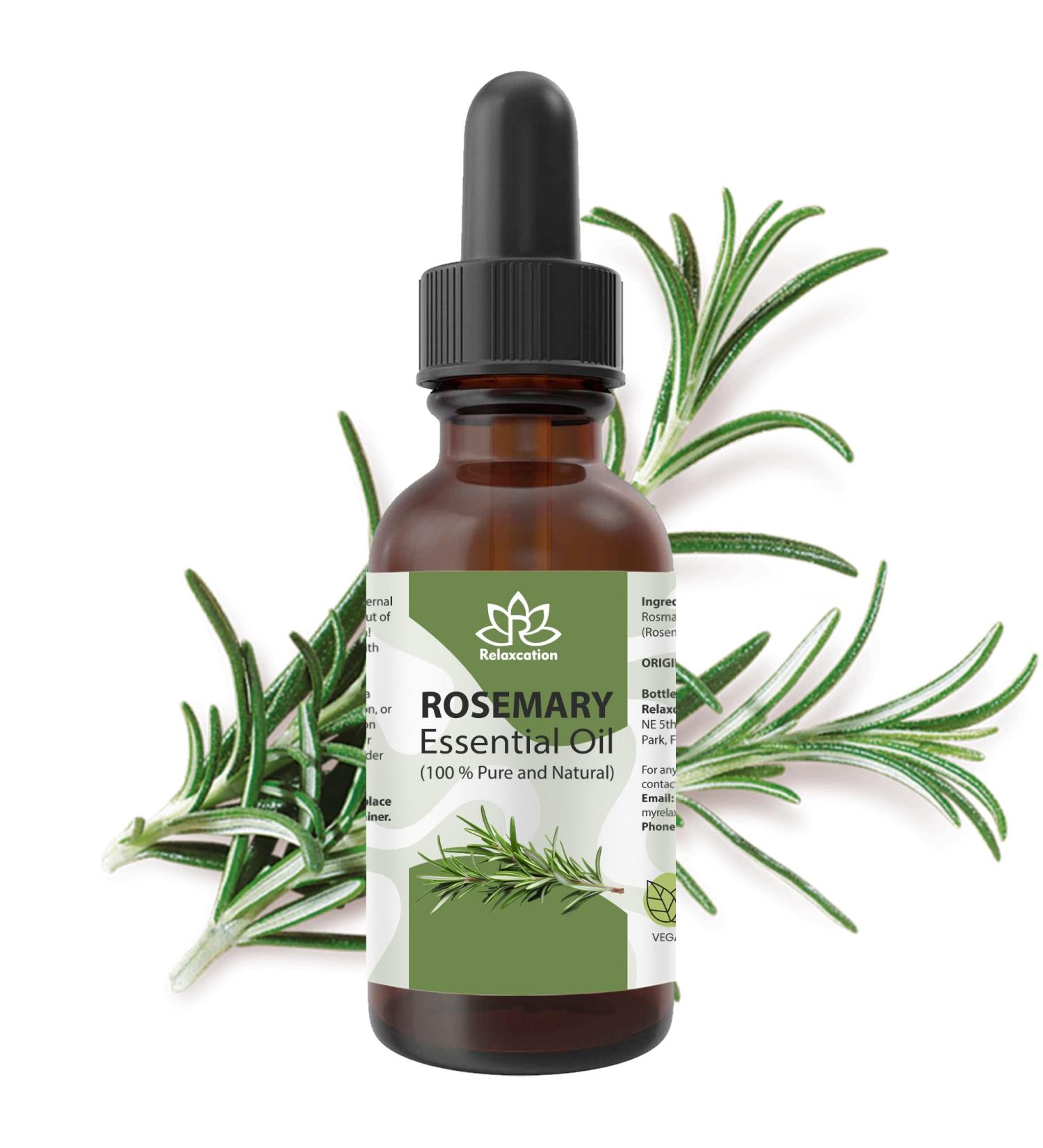 Relaxcation Rosemary Oil Steam Distilled from Spanish Rosmarinus Officinalis Fresh Herbaceous Aroma Middle Note Botanical Oil for Hair Skin DIY & Blends (1 oz) 1 Fl Oz (Pack of 1) - Buy Online on GoSupps.com
