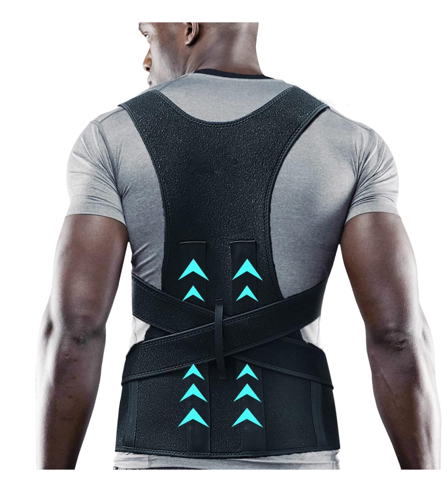 Adjustable Breathable Posture Corrector for Men and Women - Black, Medium 29.1-33 - Buy Online on GoSupps.com