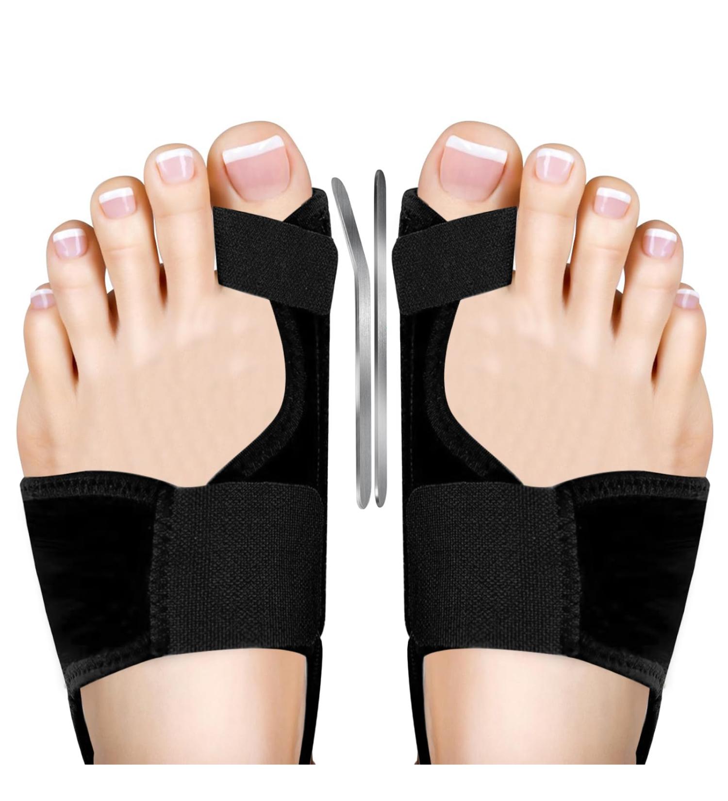 Buy Linxiu Hallux Valgus Correction Rail - Non-Slip Bunion Toe Spreader & Corrector Bandages (2 Pieces) for Day & Night Support - International Shipping Available - Buy Online on GoSupps.com