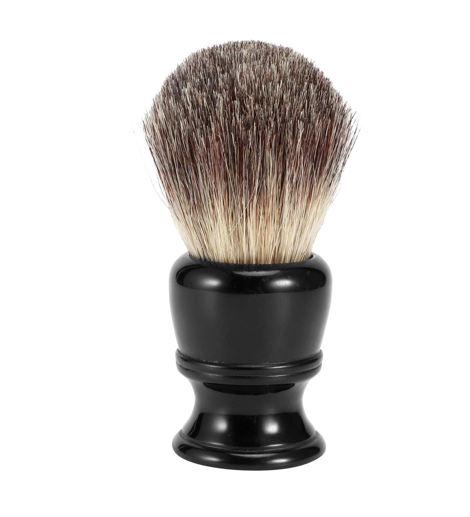 Premium Luxurious Shaving Brush - High Density Hair Black Resin Handle for a Perfect Shave - Ideal for Thick Lather - International Shipping Available - Buy Online on GoSupps.com