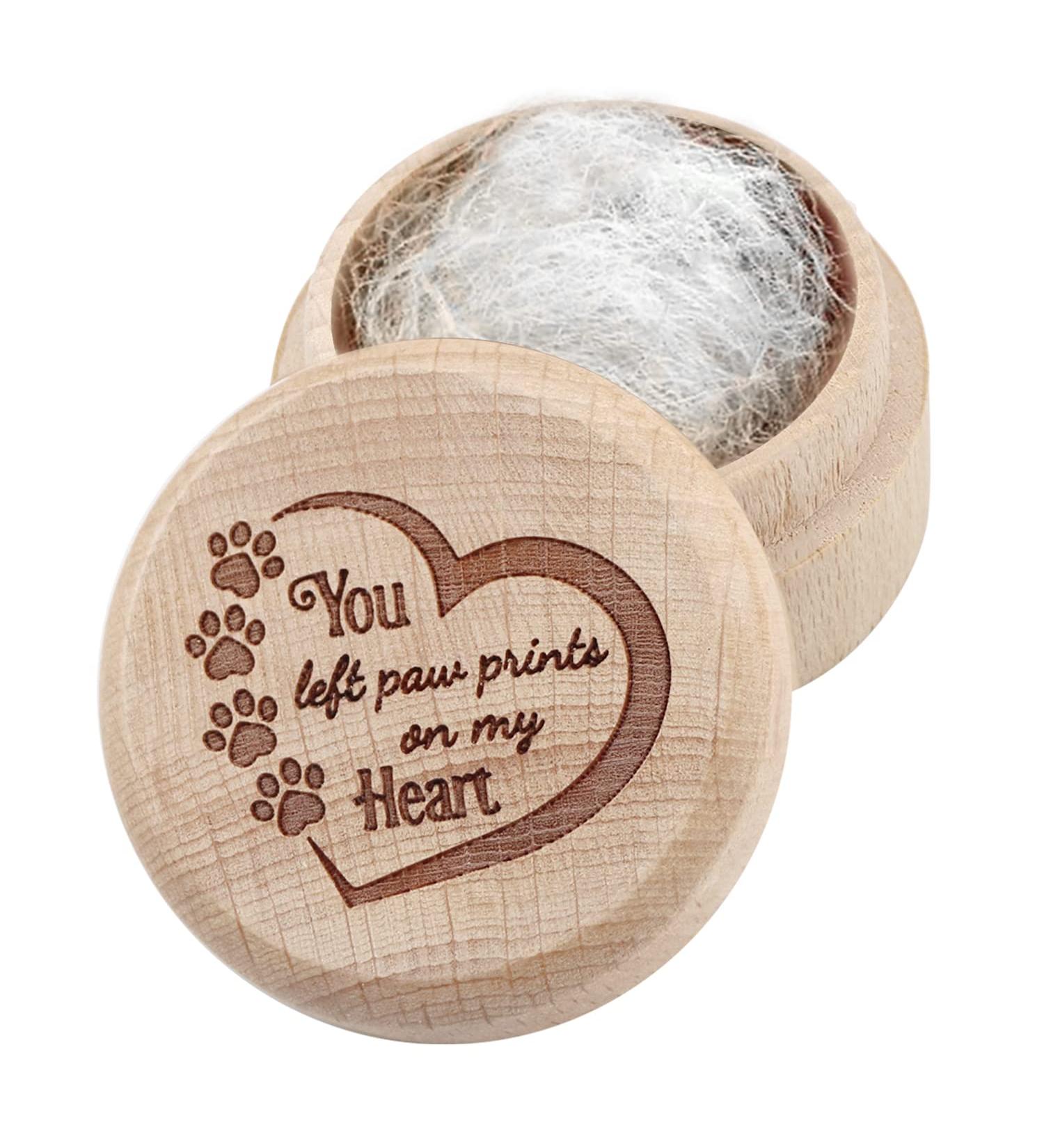 Wooden Pet Memorial Box Carved Souvenir Box Fur Keep Sake Gift For Lost Pet (Box) - Buy Online on GoSupps.com