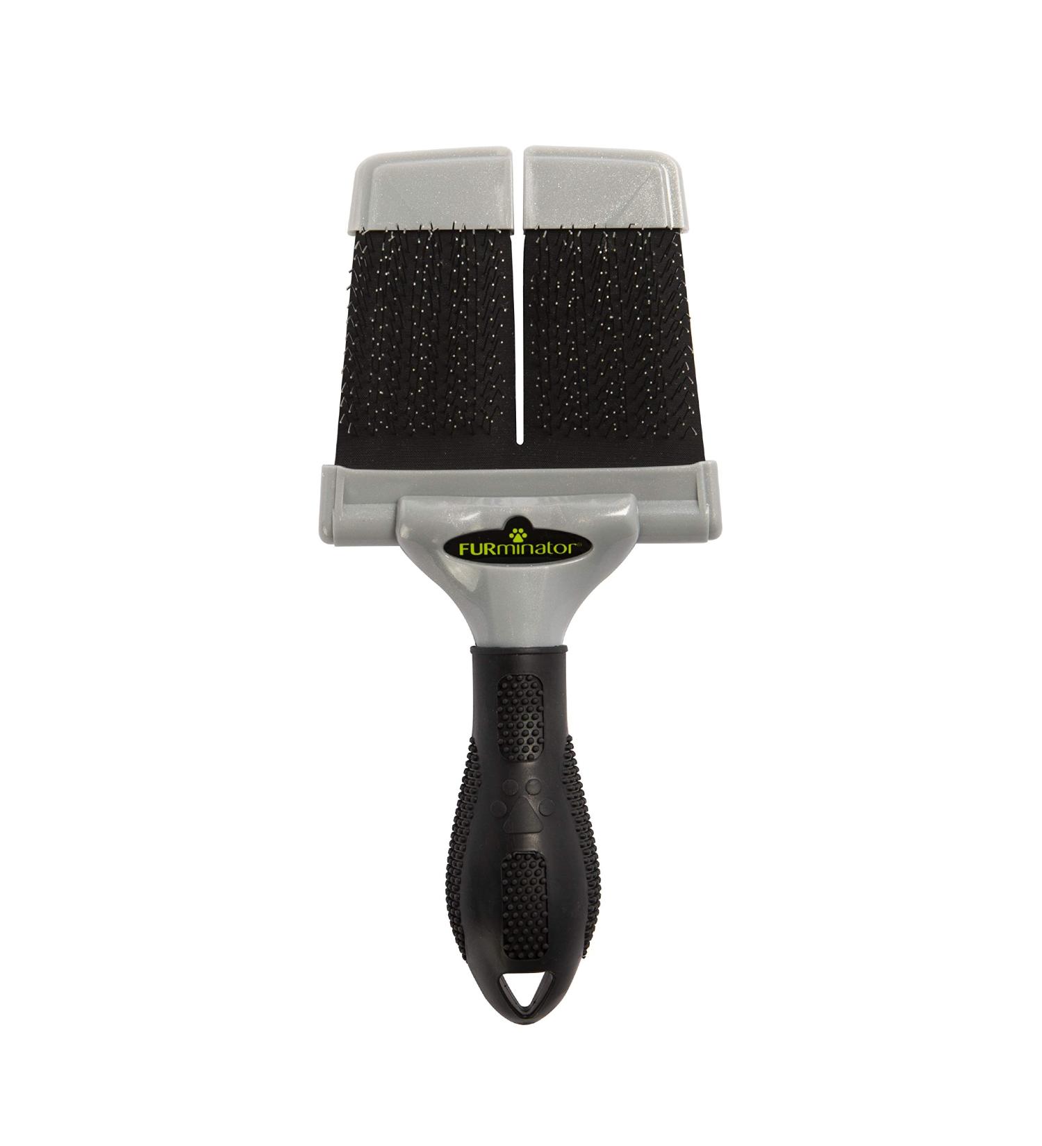 FURminator Firm Grooming Slicker Brush Dog Large Green with black handle - Buy Online on GoSupps.com