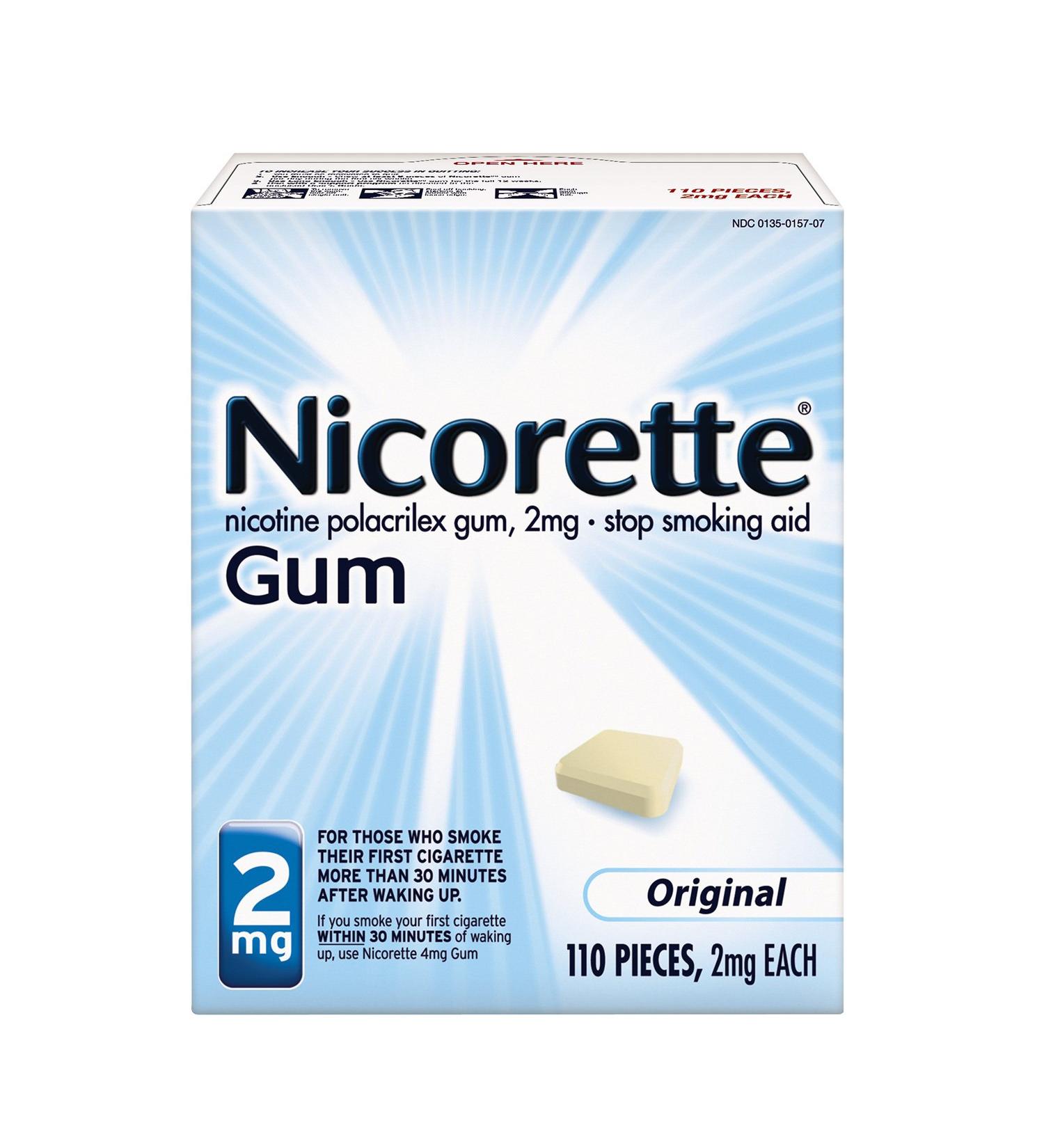 Nicorette Quit Smoking Gum 110 Count - Effective Stop Smoking Aid - Buy Online on GoSupps.com