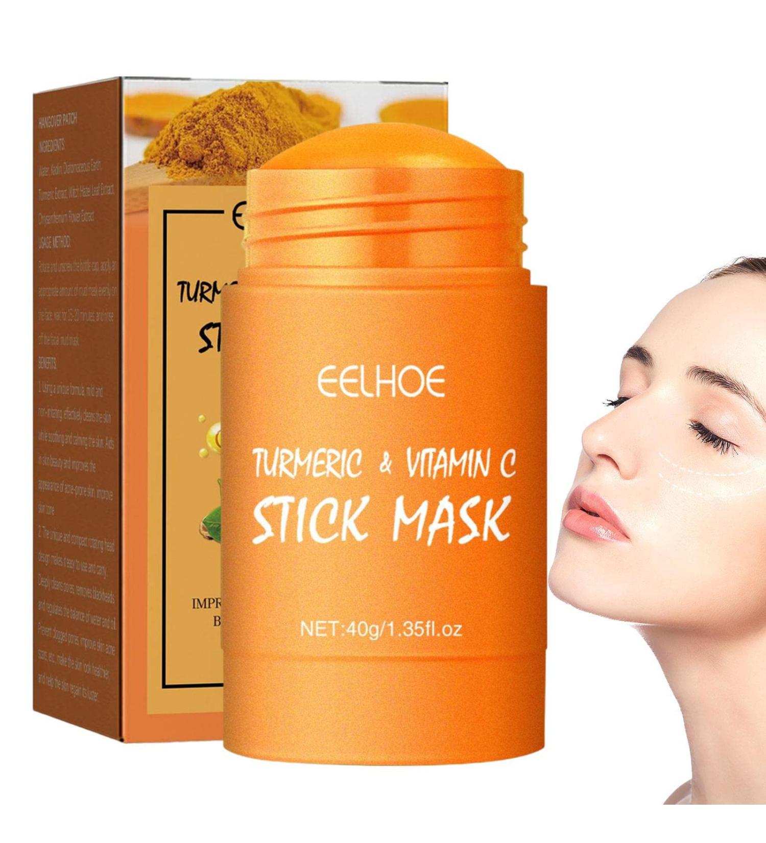 Blackhead Remover 135 Oz Cleanse Purifying Turmeric Clay Face Mud Masque Black Head Remover for Women Men Facial Care Products Qihuyi - Buy Online on GoSupps.com