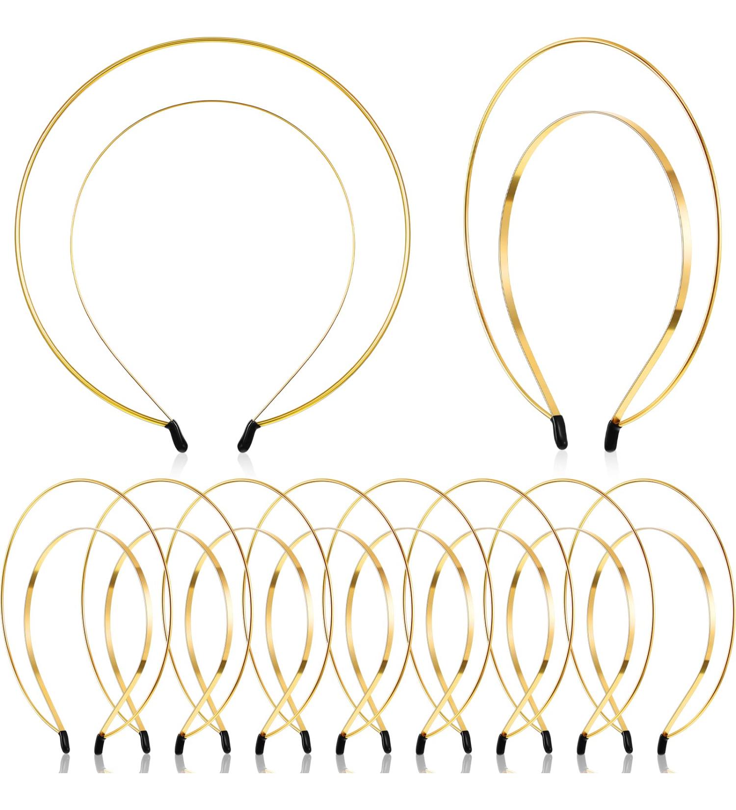 30 Pcs Angel Halo Headband Metal Tiara Hair Hoops for Women Girls - Gold | Birthday Wedding Bridal Halloween Cosplay Mardi Gras Party Accessories - Buy Online on GoSupps.com