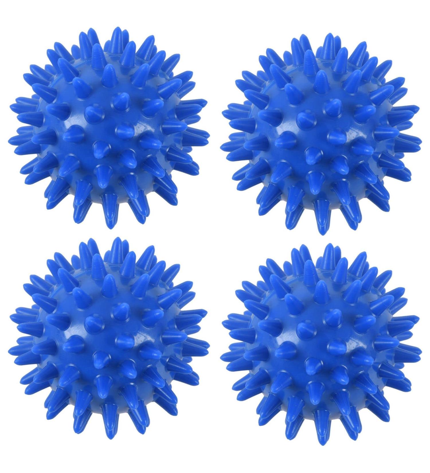 4Pc Soft Massage Balls for Palm Feet Arm & Neck - Blue 5.5CM - International Shipping Available - Buy Online on GoSupps.com