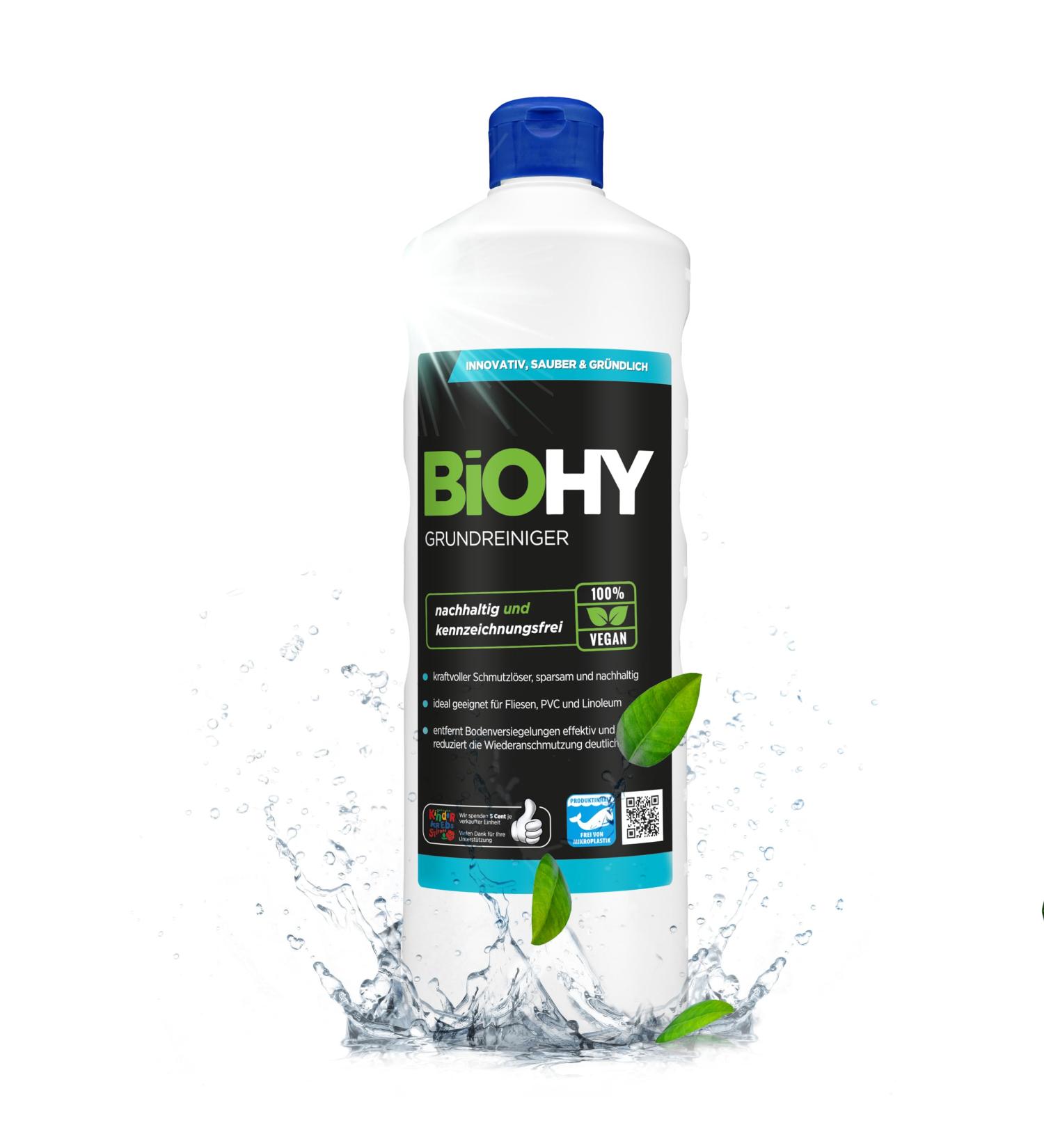 BiOHY Basic cleaner (1 litre bottle) | Removes stubborn grids and old care films - gently cleans all surfaces (Grundreiniger) - Buy Online on GoSupps.com