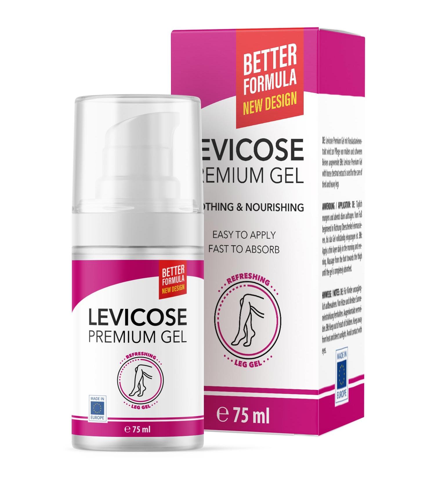 Levicose Gel for Tired Legs - 75ml Relief | International Shipping Available - Buy Online on GoSupps.com