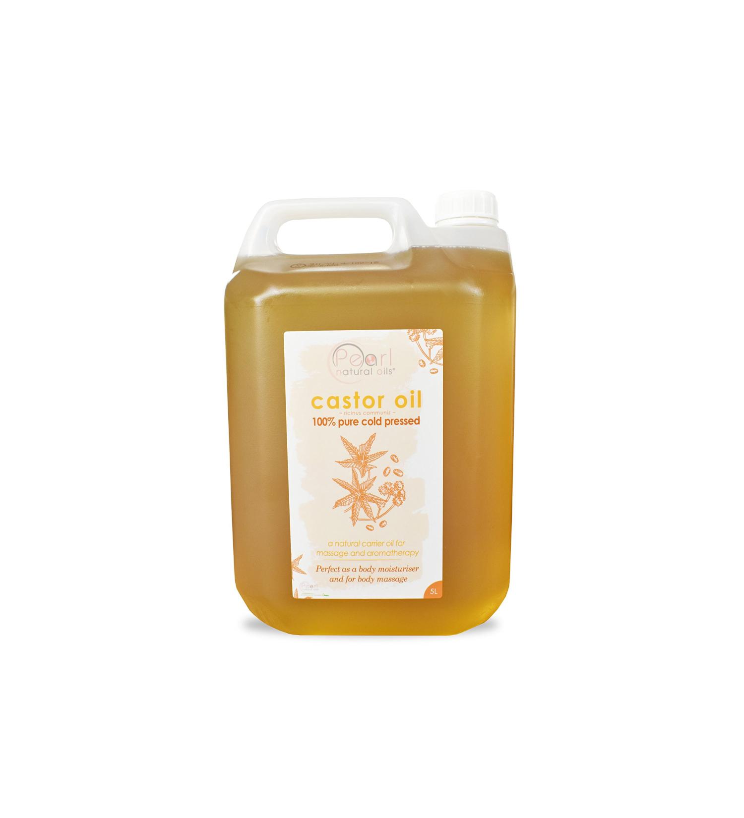 Organic Cold Pressed Castor Oil 5L - Hexane Free, Non-GMO, BP Grade - Vegan Formula - Buy Online on GoSupps.com