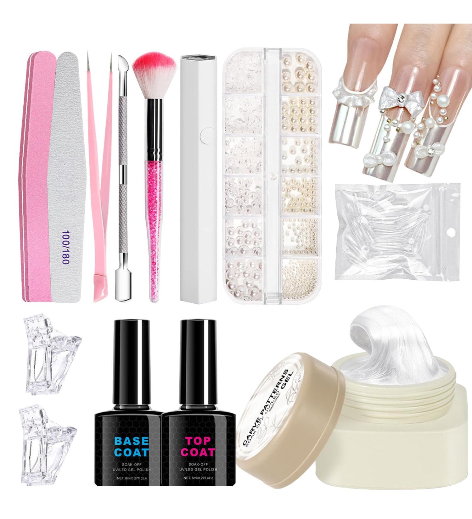  JINGLING JINGLING Nail Design Kit | Hard Gel for Manual Nail Sculpting Sculpted Designs Manicure for Beginners Professionals and Family Gifts - Buy Online on GoSupps.com