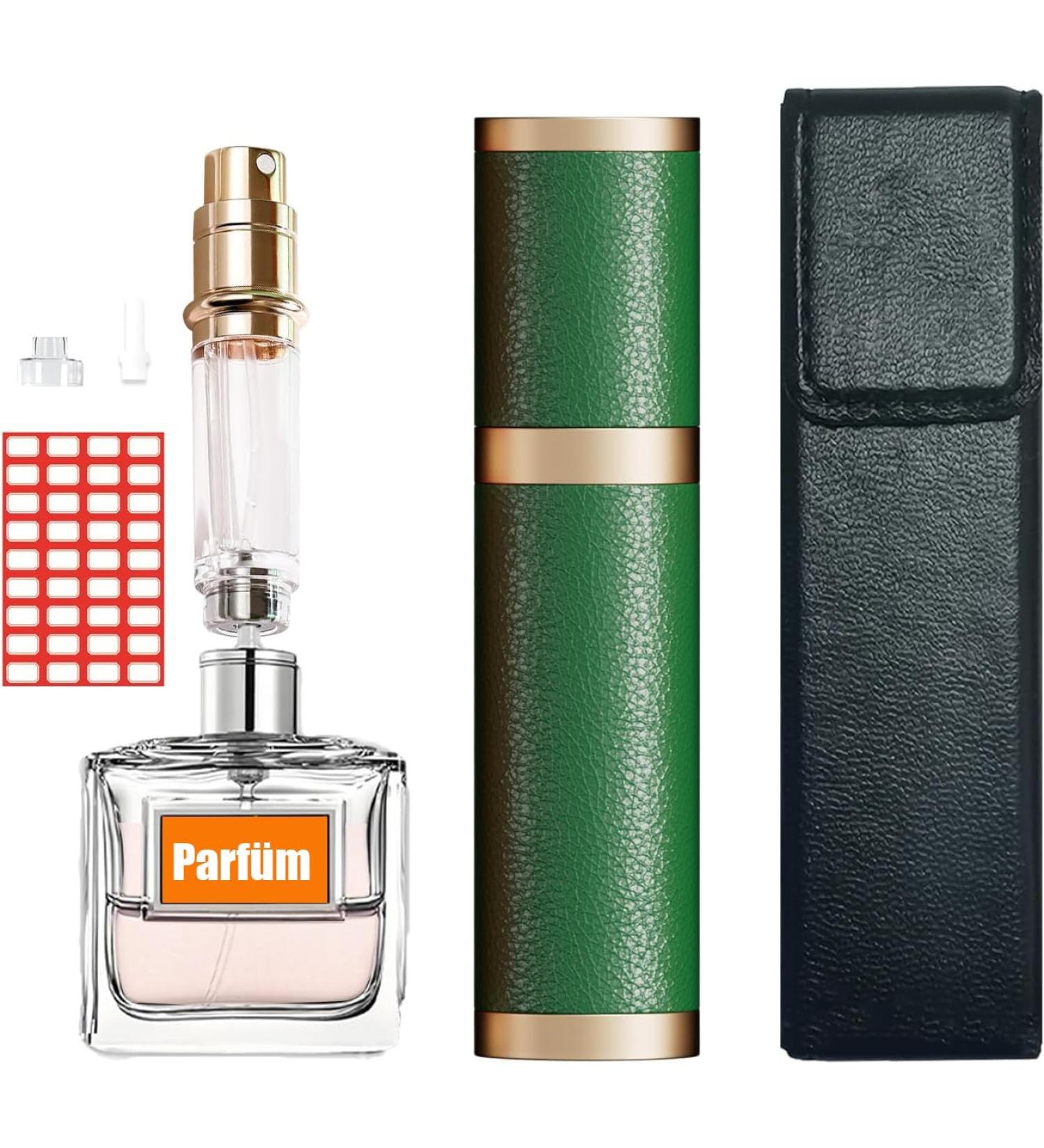 Travelofo Refillable Perfume Atomiser G-Green Leather 5 ml Portable - Buy Online on GoSupps.com