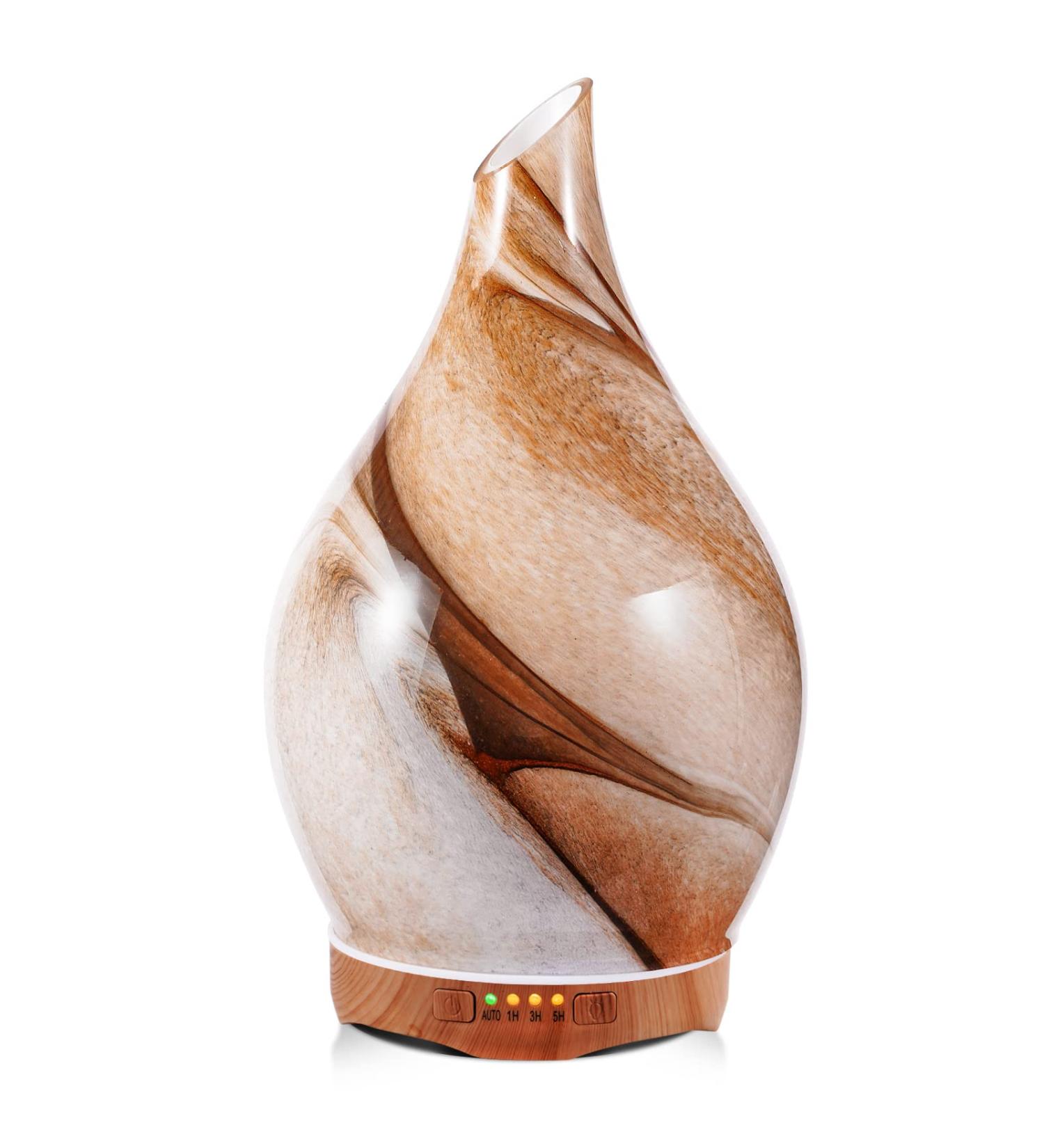 Porseme 280ml Hand Blown Aroma Diffuser - Essential Oil Humidifier with 7 Color-Changing LEDs - BPA Free Quiet & Elegant G6-280ML Desert Aladdin Vase for Apartments - Buy Online on GoSupps.com