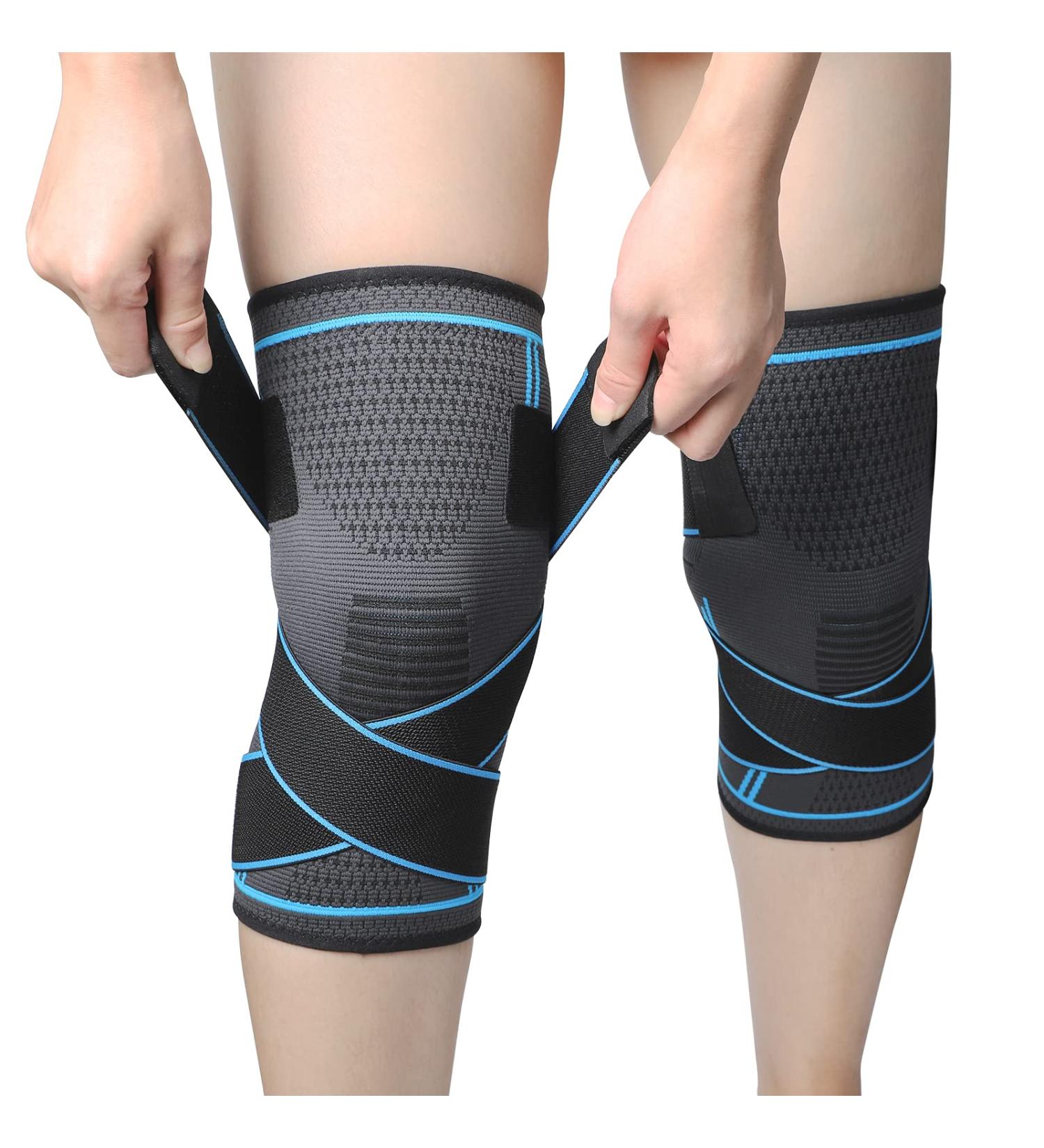 Buy Milaiun Kniebandage 2 Set - Unisex Non-Slip Knee Support for Sports & Strength Exercises (L) - Blue | International Shipping Available - Buy Online on GoSupps.com