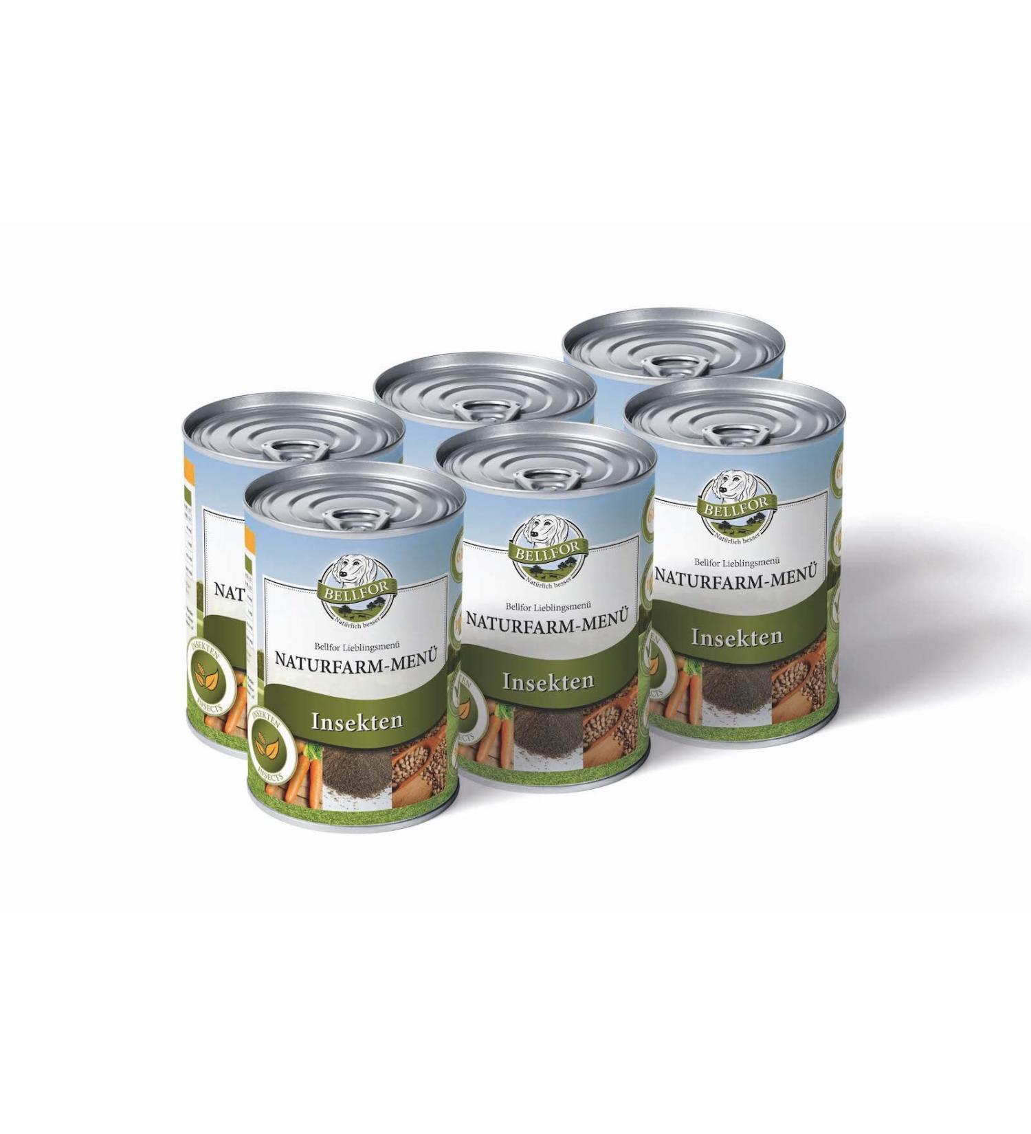 Bellfor Menu Naturfarm - Hypoallergenic Wet Food for Dogs: with Insects without Grains or Potatoes Based on Natural Ingredients - 6x400g - Buy Online on GoSupps.com