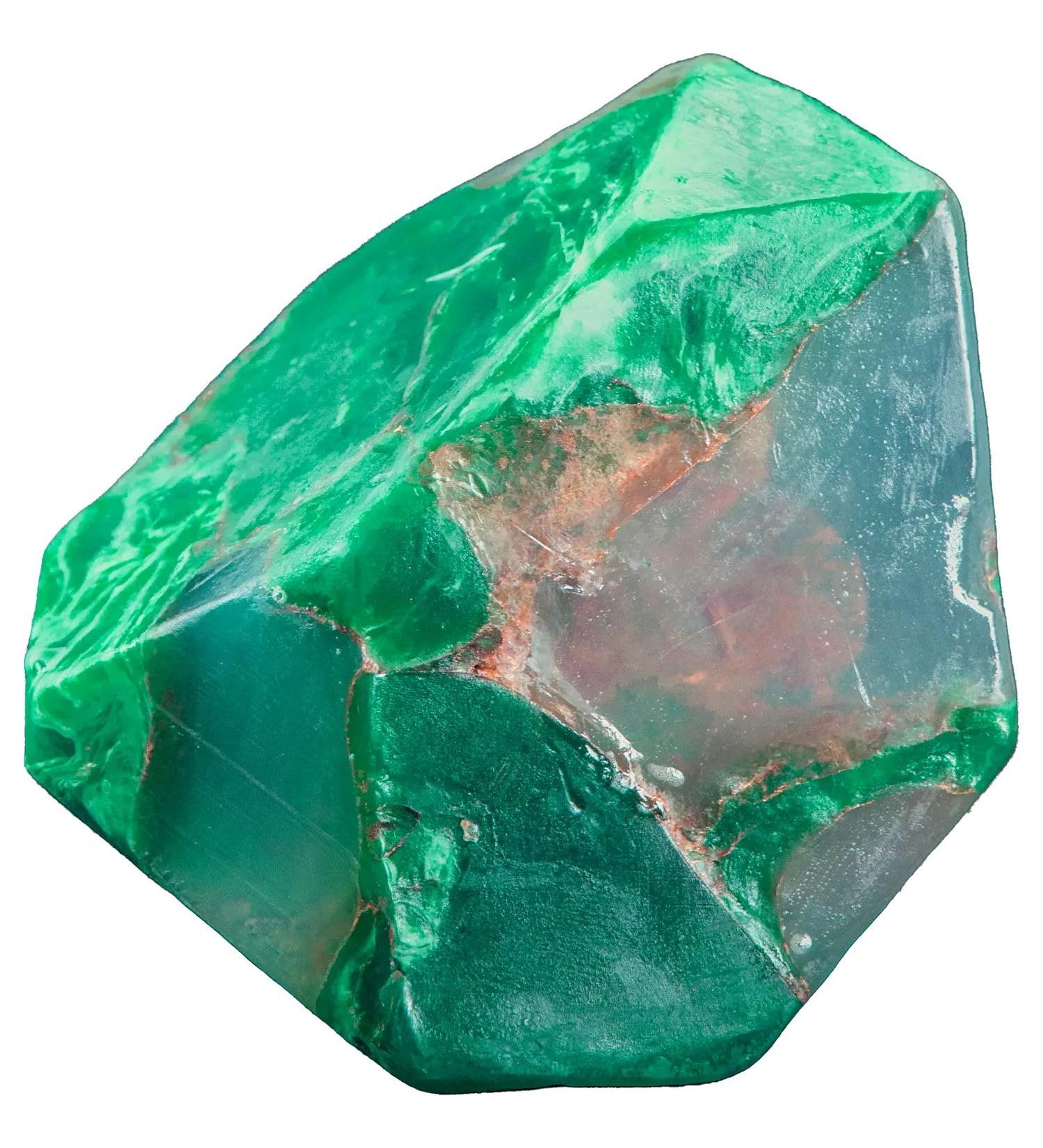 SoapRocks - Jade - Natural Hydrating Gemstone Soap - Artisanal Vegetable Bar - Spicy Melon Cucumber Scent - 170g - Buy Online on GoSupps.com