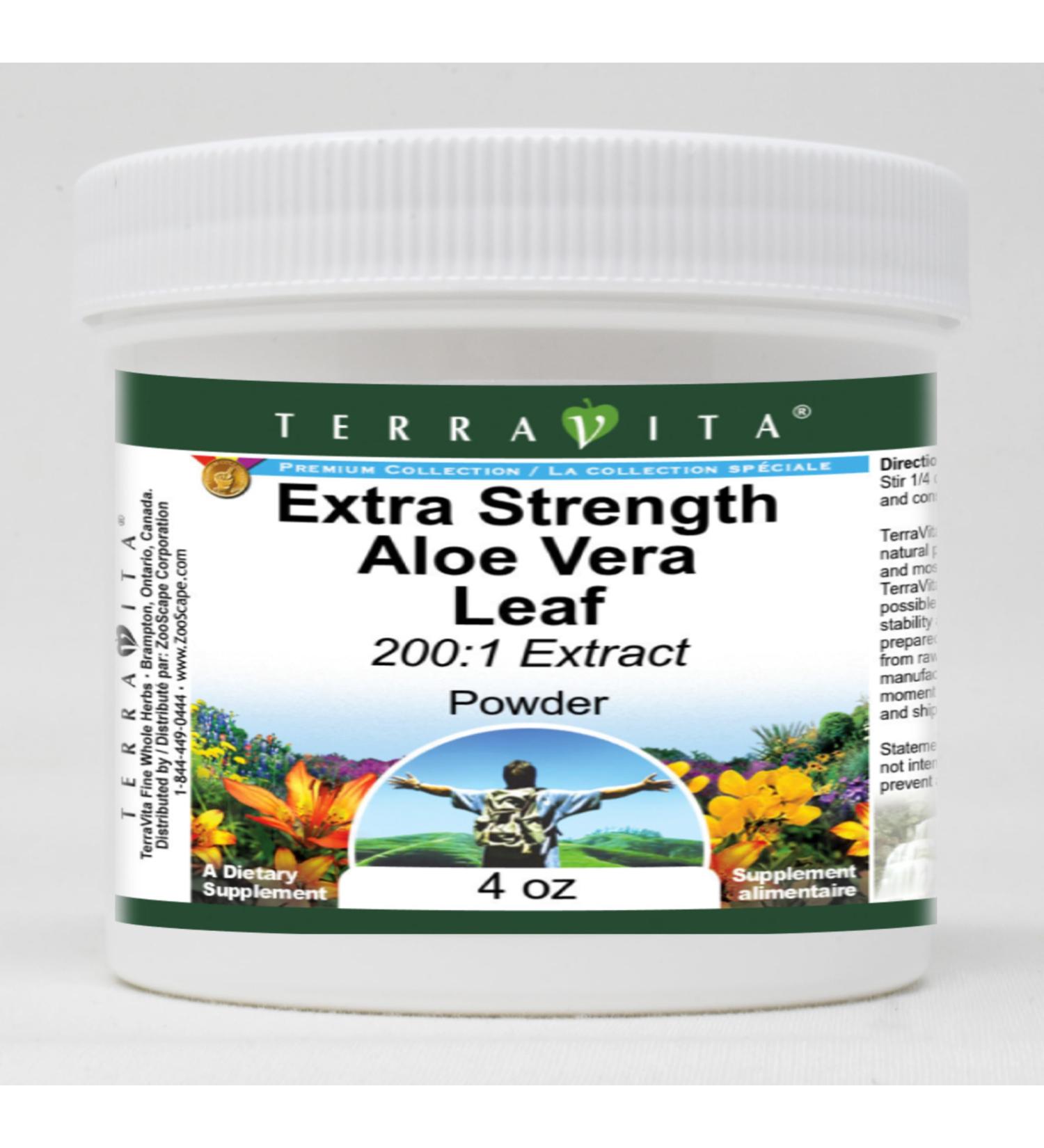 Extra Strength Aloe Vera Leaf 200:1 Extract Powder (4 oz ZIN: 514072) - Buy Online on GoSupps.com