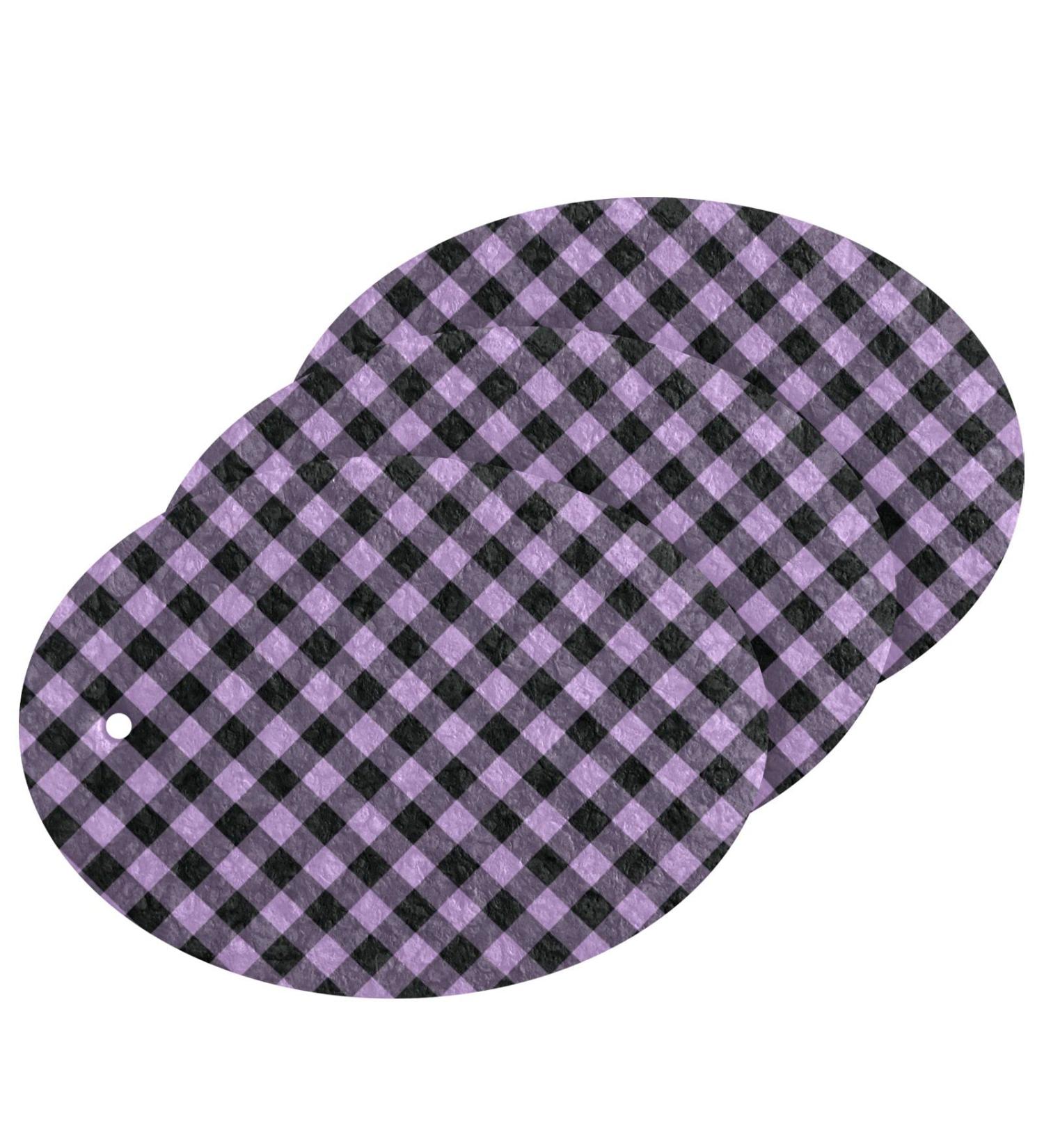 3-Pack Cleaning Kitchen Sponges Oval Purple Black Stripe Kitchen Cellulose Dishwashing Wood Pulp Cotton - Buy Online on GoSupps.com