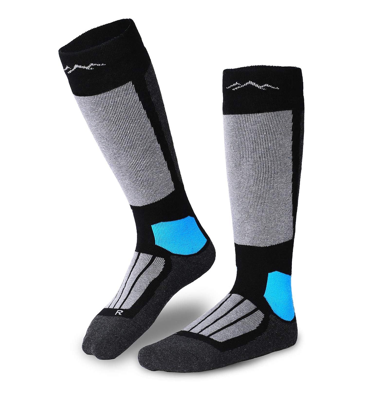 Summit Merino Ski Socks for Men Women & Children - Warm Thermal Knee Socks for Winter & Snowboarding (Size 42-44 Black) - Buy Online on GoSupps.com