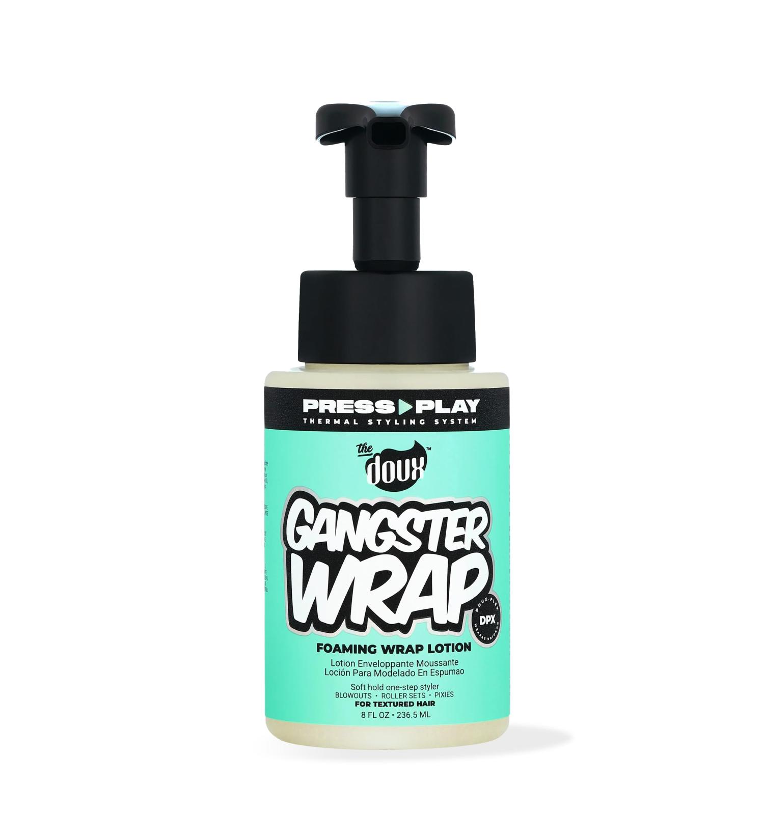 The Doux GANGSTER WRAP Foaming Wrap Lotion - Mousse for Curly Hair - One-Step Styler for Blowouts Roller Sets and Pixies - Buy Online on GoSupps.com