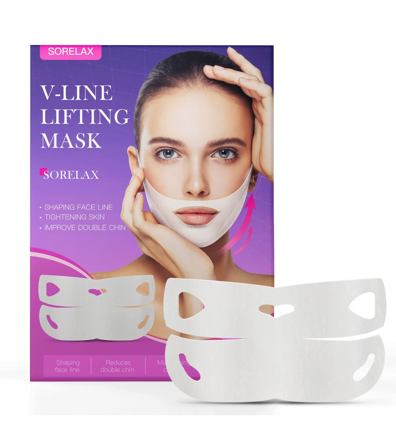 KOSTAK V Line Shaping Face Masks - Double Chin Reducer & Face Lift Tape - 7 Hydrogel Collagen Patches for Firming and Tightening Skin - Buy Online on GoSupps.com