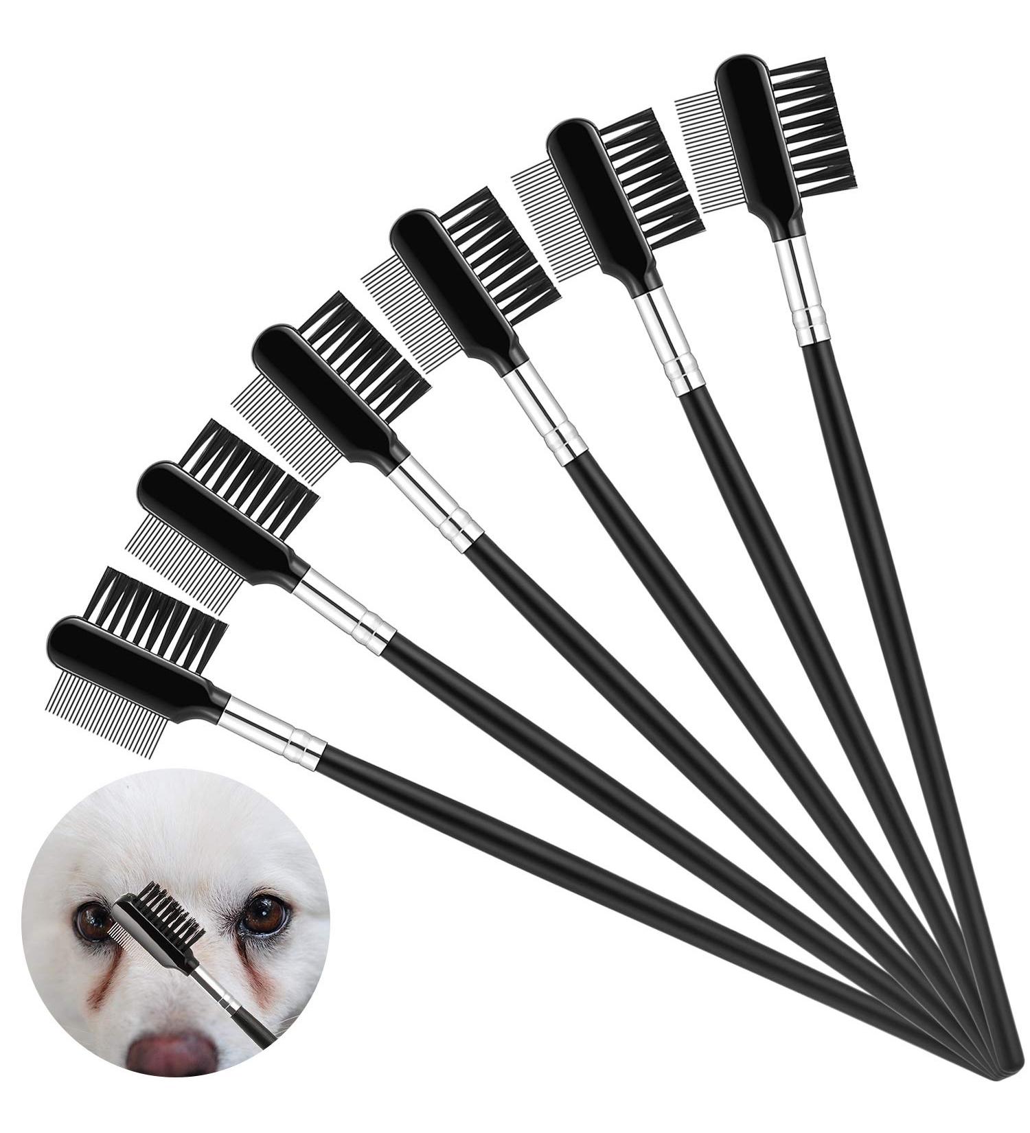 6 Piece Tear Stain Remover Double-sided Dog Eye Comb Brush Grooming Tool for Small Pets, Cats, and Dogs - Buy Online on GoSupps.com