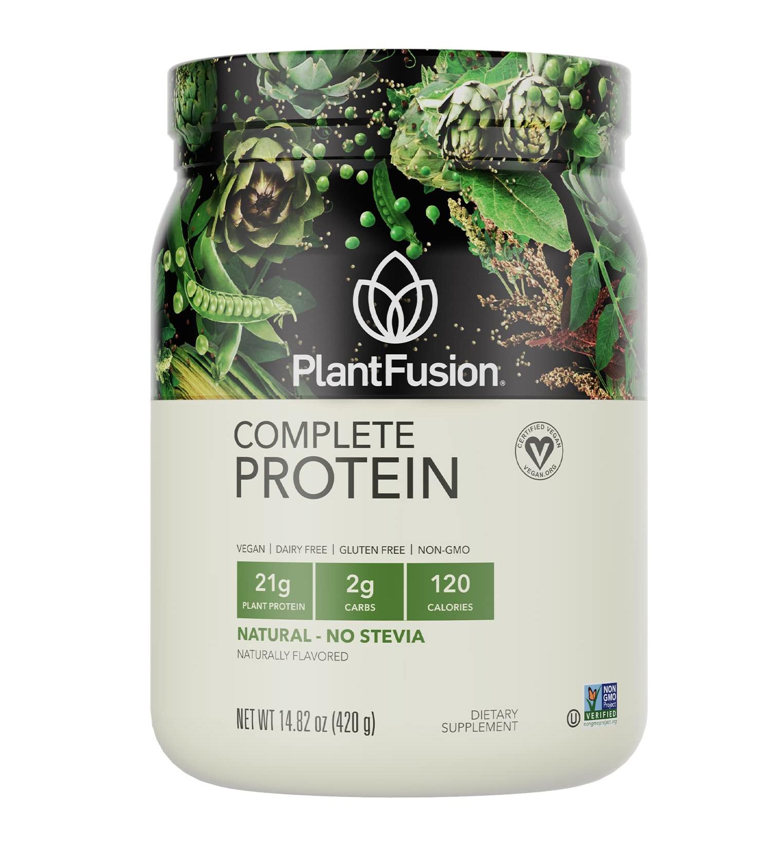 PlantFusion Vegan Protein Powder  Plant Based Protein Powder  BCAAs + Digestive Enzymes  Clean Protein; Dairy Free  Gluten Free  Natural .93lb Natural - No Stevia 14.82 Ounce (Pack of 1) - Buy Online on GoSupps.com