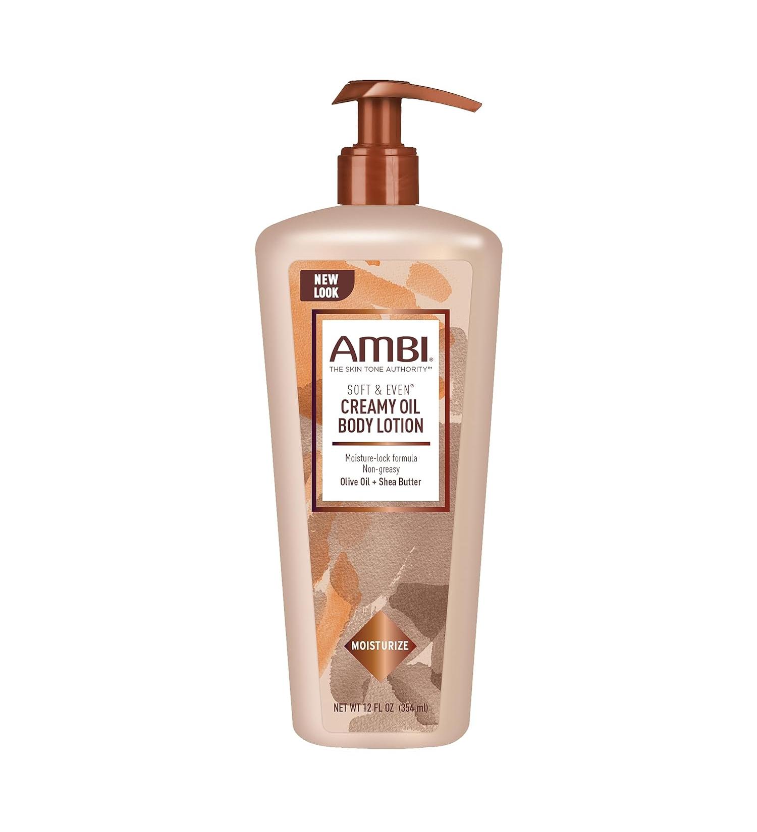 AMBI Soft & Even Creamy Oil Body Lotion 12oz - Fast Absorbing, Dry Skin Relief - Buy Online on GoSupps.com