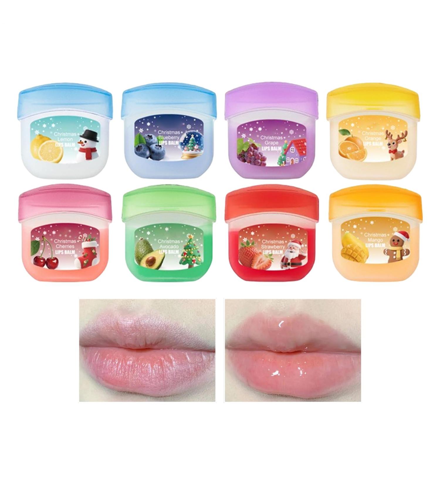 Moisturizing Lip Balm Fruity Flavor Restoring Cream Christmas Theme Brightening Lip Balm for Women Youth Family Friend Winter Cold Weather Makeup Home Travel Sleeping at Night - Buy Online on GoSupps.com