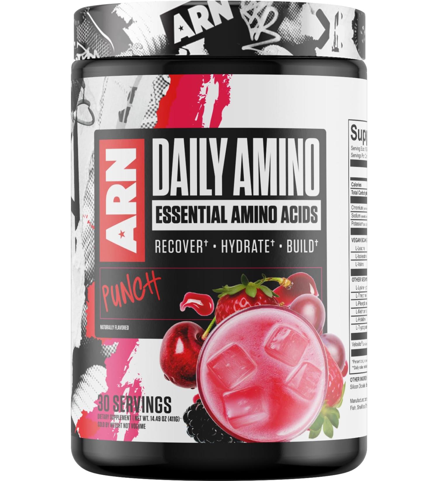 Arms Race Nutrition | ARN | Daily Amino Essential Amino Acids (30 Servings Punch) Punch 14 Ounce (Pack of 1) - Buy Online on GoSupps.com
