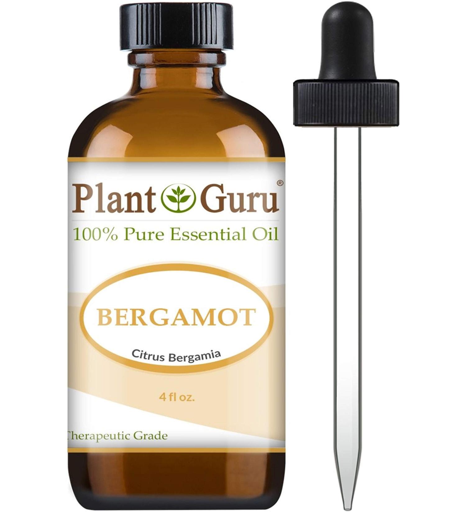 Plant Guru Bergamot Essential Oil 4 oz - 100% Pure Undiluted Therapeutic Grade - International Shipping Available - Buy Online on GoSupps.com