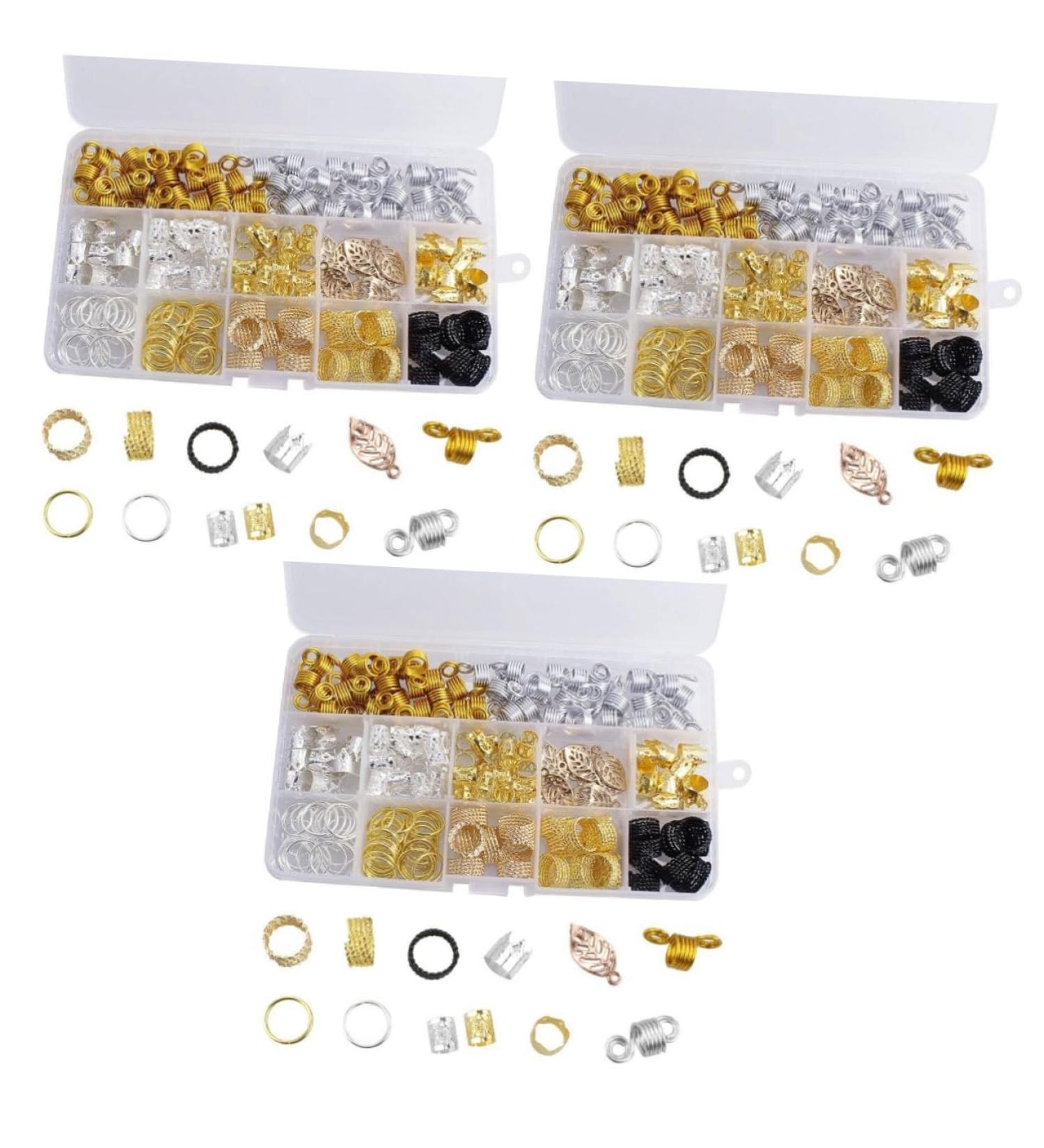 POPETPOP 3 Boxes Wig Dreadlock Pendant Hair Dreadlock Accessories Pirate Jewelry Beads for Hair Metal Hair Cuffs Braid Hair Accessories Hair Cuffs for Dreadlock Clip Alloy Tibetan Silver - Buy Online on GoSupps.com