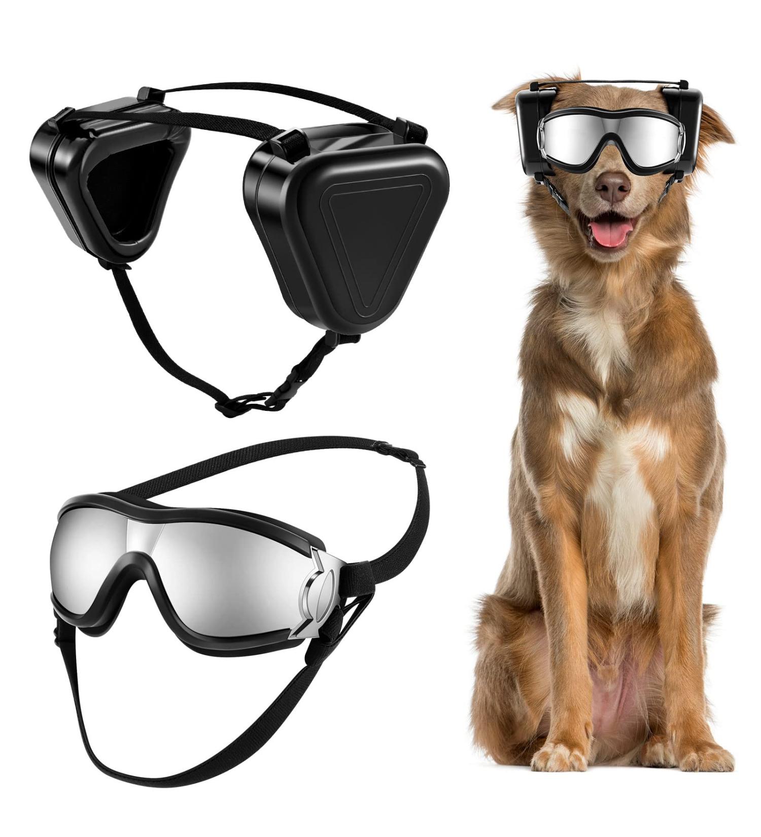 Hearing Protection & Sunglasses for Dogs | Noise Cancelling Ear Muffs & Goggles for Wind, Dust, and Fog Protection | Pet Accessories - Buy Online on GoSupps.com