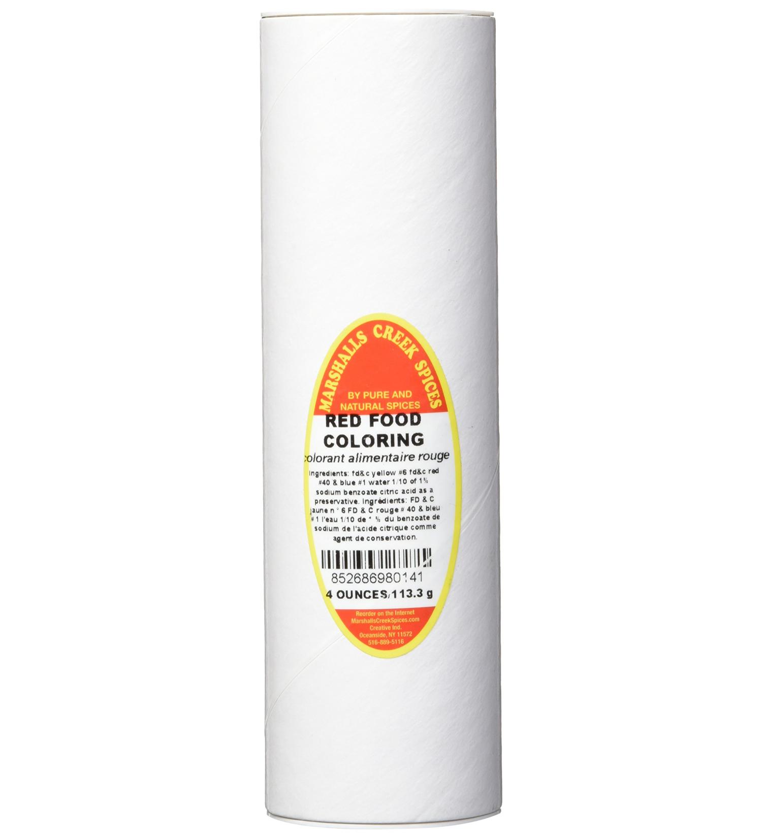Marshalls Creek Spices Food Coloring Red 4 Ounce - Buy Online on GoSupps.com