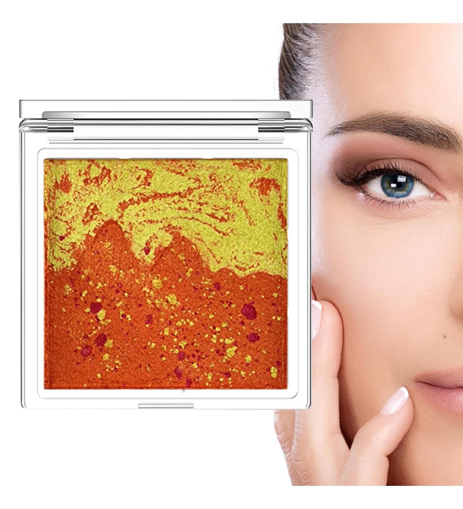 Shimmer Eyeshadow | Water Resistant Eye Shadow - Landscape Eyeshadow Eyeshadow Palette Multi-Color Eyeshadow for Eyes Makeup Long-Lasting Huyath #03 - Buy Online on GoSupps.com