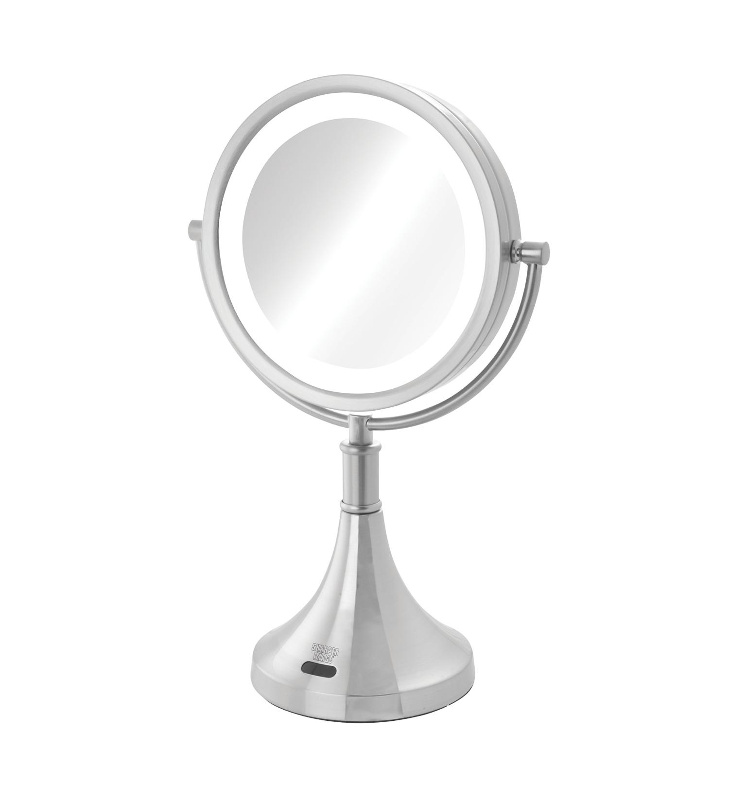Sharper Image 8x-1x Led Lighted Sensor Mirror  Nickel  2.95 Lb  Nickel  47.2 Ounce