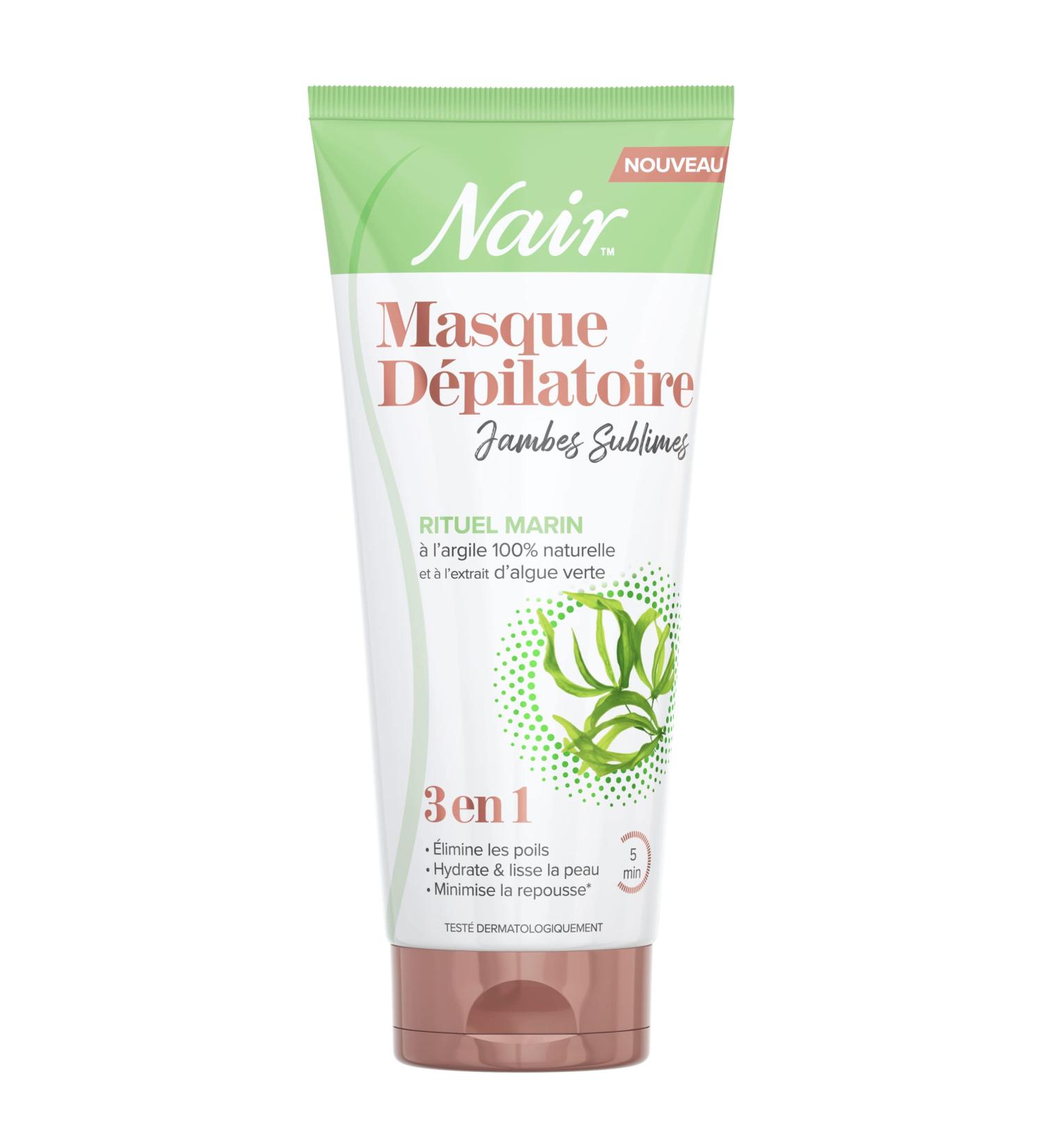 Nair NAIR - Sublime Legs Hair Removal Cream Marine Rituel 100% Natural Clay & Green Algae Extract 3-in-1 Formula 180 ml