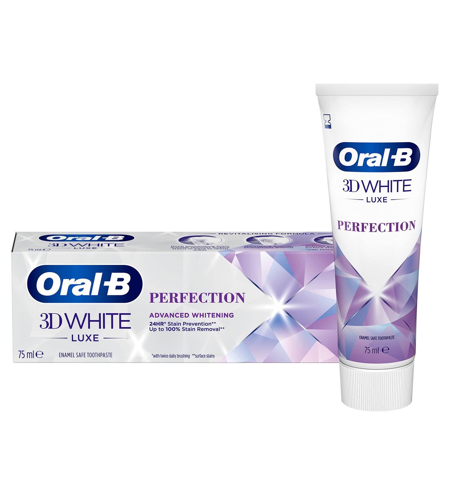 Oral-B 3D White Luxe Perfecci n Toothpaste 75 ml - Whiten & Refresh Your Smile | International Shipping Available - Buy Online on GoSupps.com