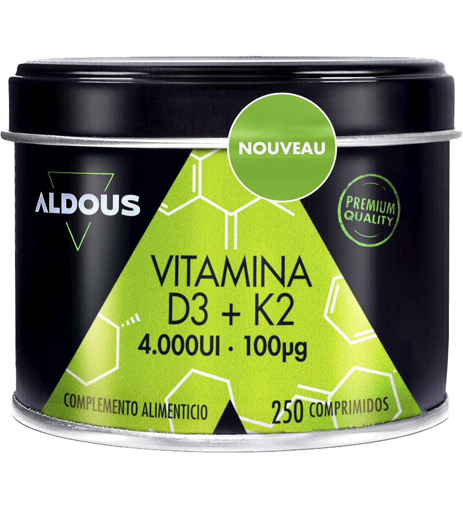 Vitamin D3 & K2 2000 IU | 250 Tablets | Vitamin K2 50mcg | Vitamin D Cholecalciferol | Vitamins for Immune System & Defenses | Muscles Bones | Improves Calcium Absorption - Buy Online on GoSupps.com