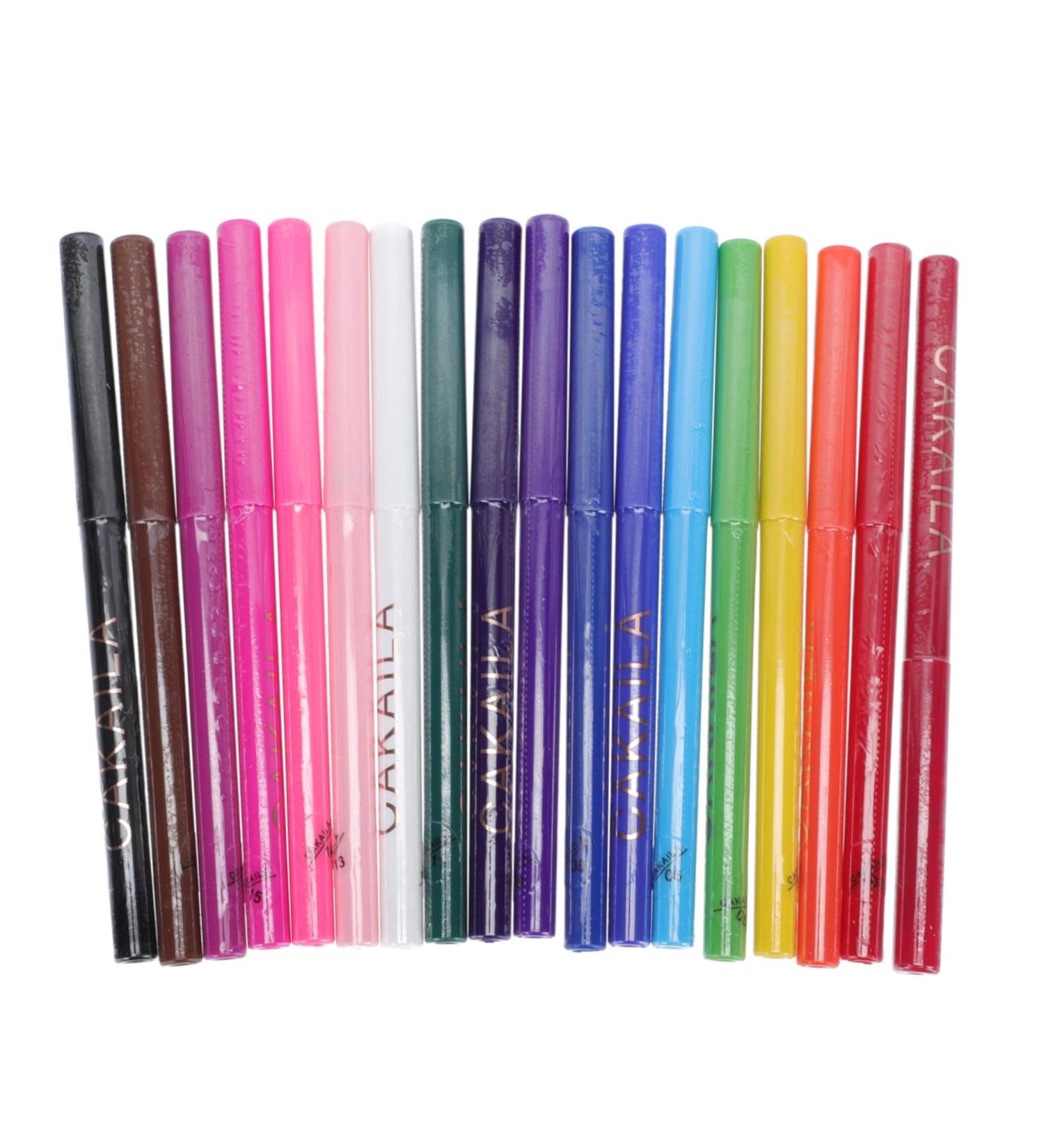 FOYTOKI 18pcs Eyeliner Eye Shadow Stick Makeup Kit for Women Eyes Cosmetics Tools Accessories Abs - Buy Online on GoSupps.com