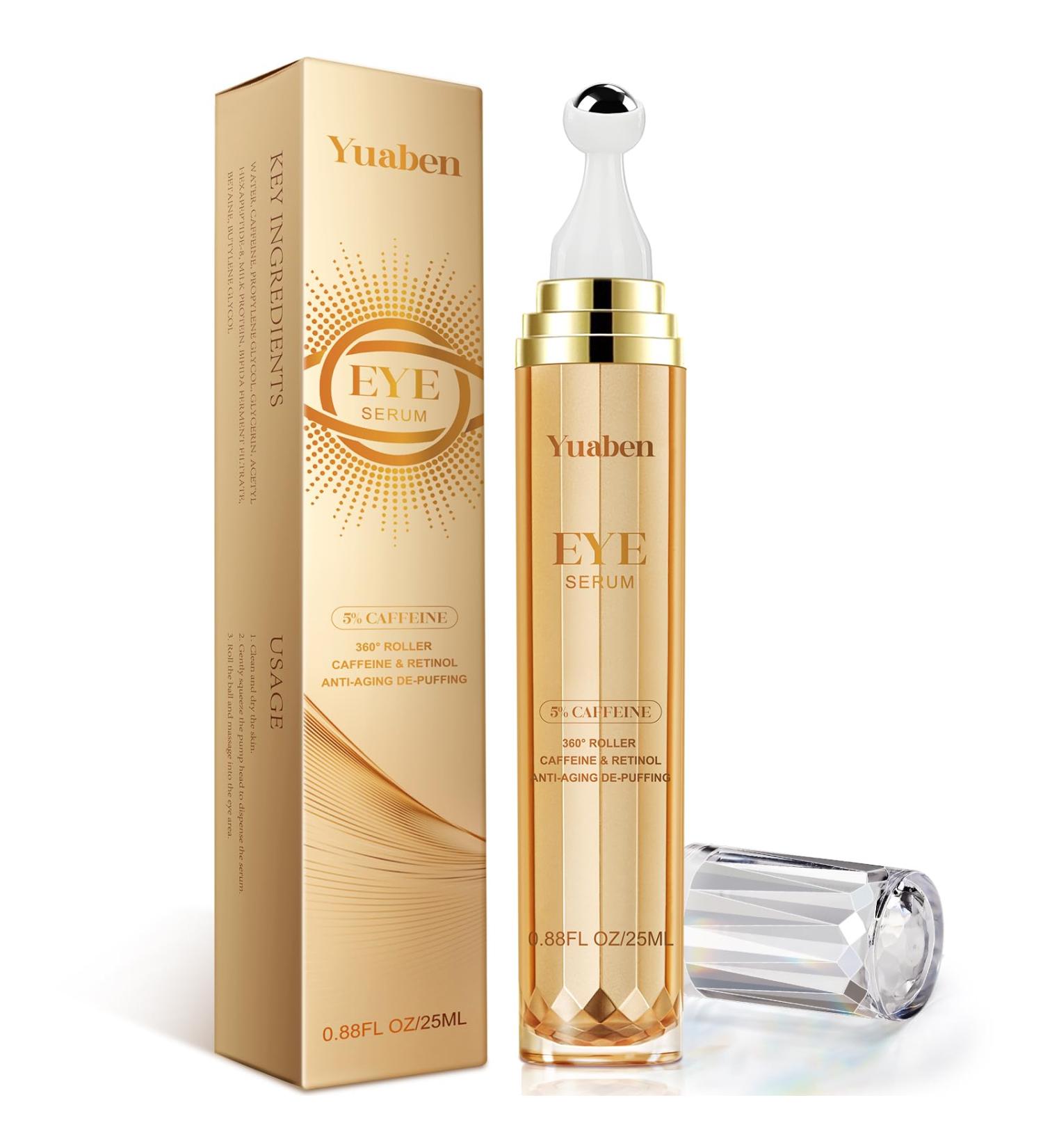 5% Caffeine Eye Cream | Reduces Under Eye Bags & Dark Circles | Anti-Aging Retinol Eye Serum 25ml - Buy Online on GoSupps.com